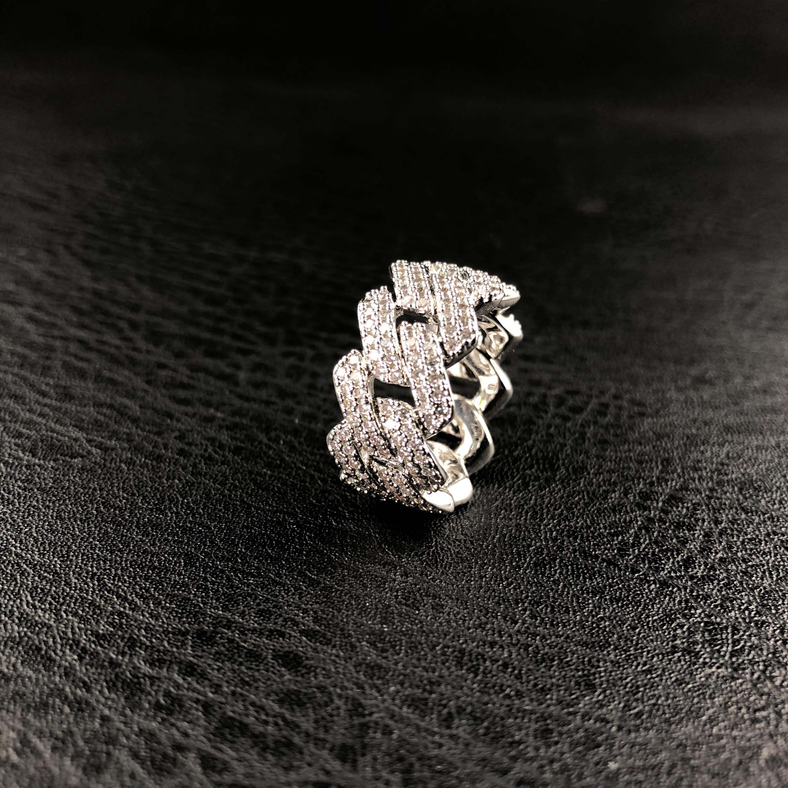 Diamond Prong Cuban Ring