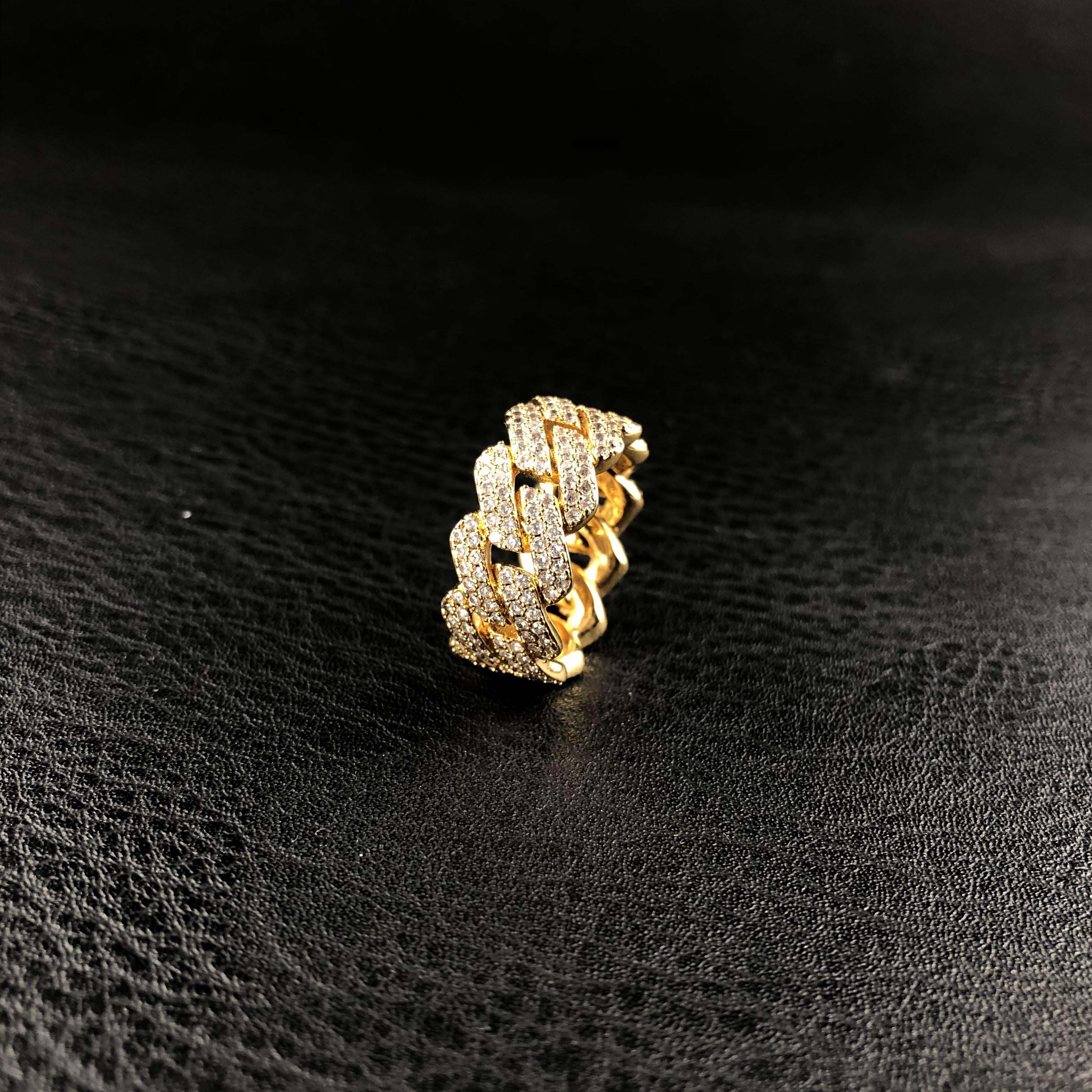 Diamond Prong Cuban Ring