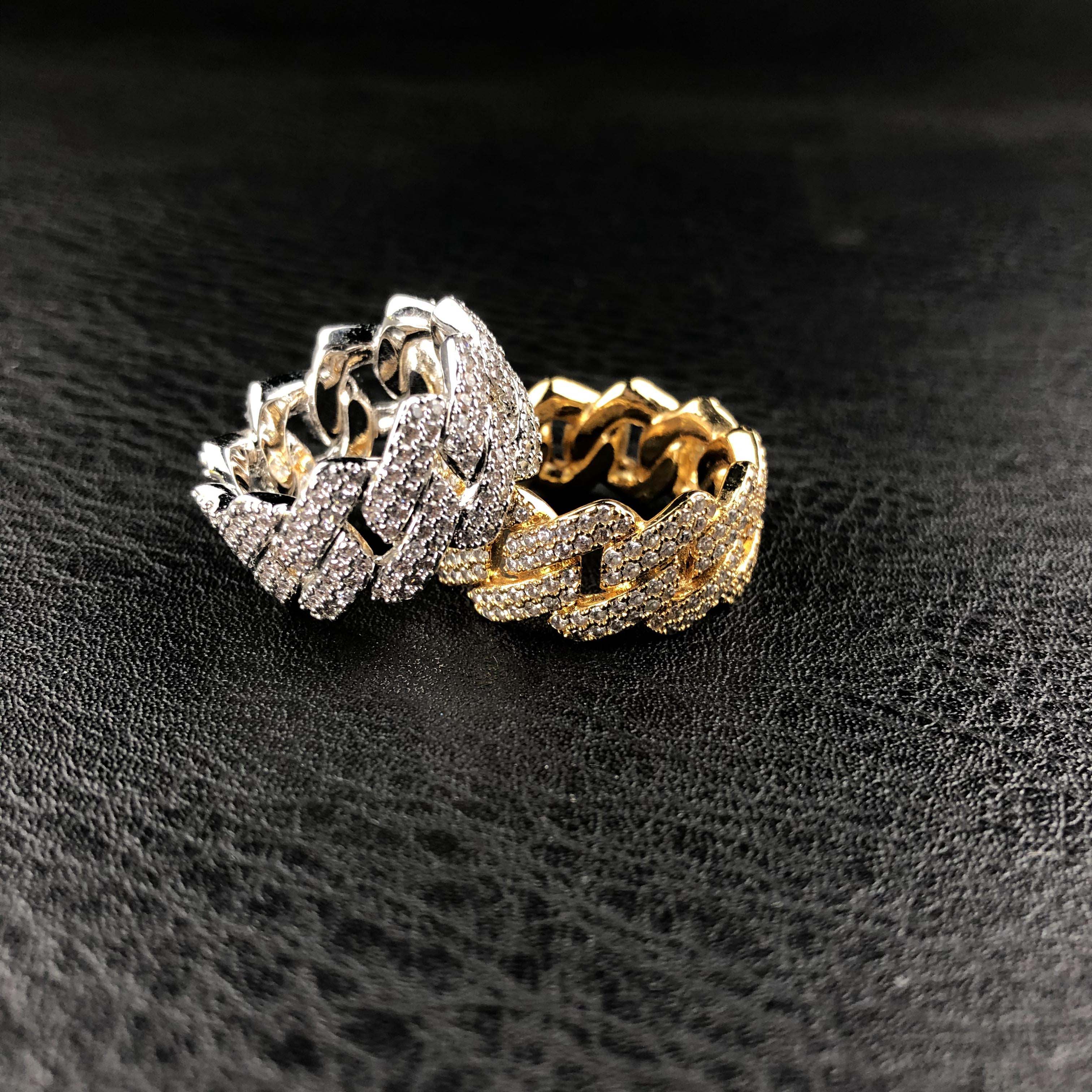 Diamond Prong Cuban Ring