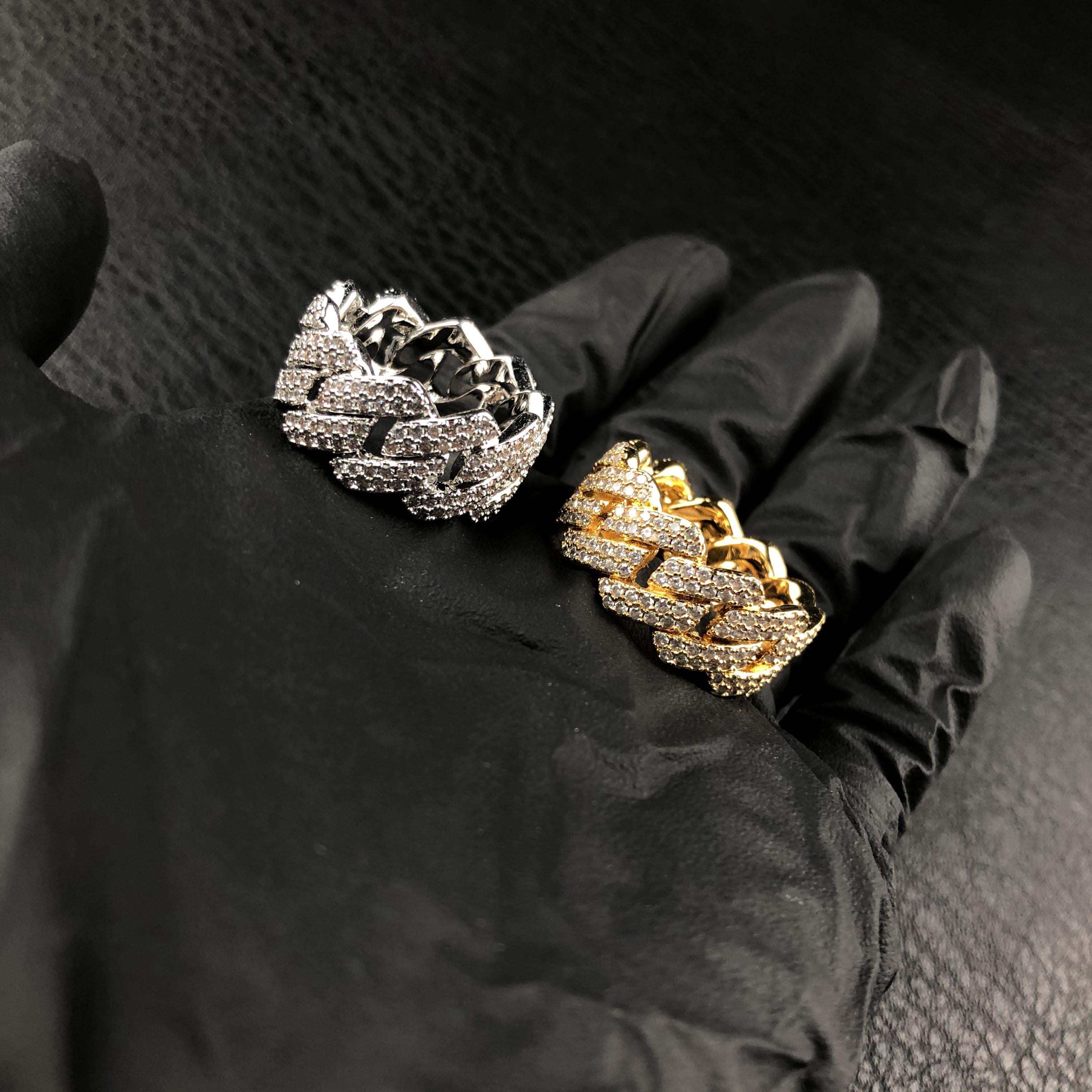 Diamond Prong Cuban Ring