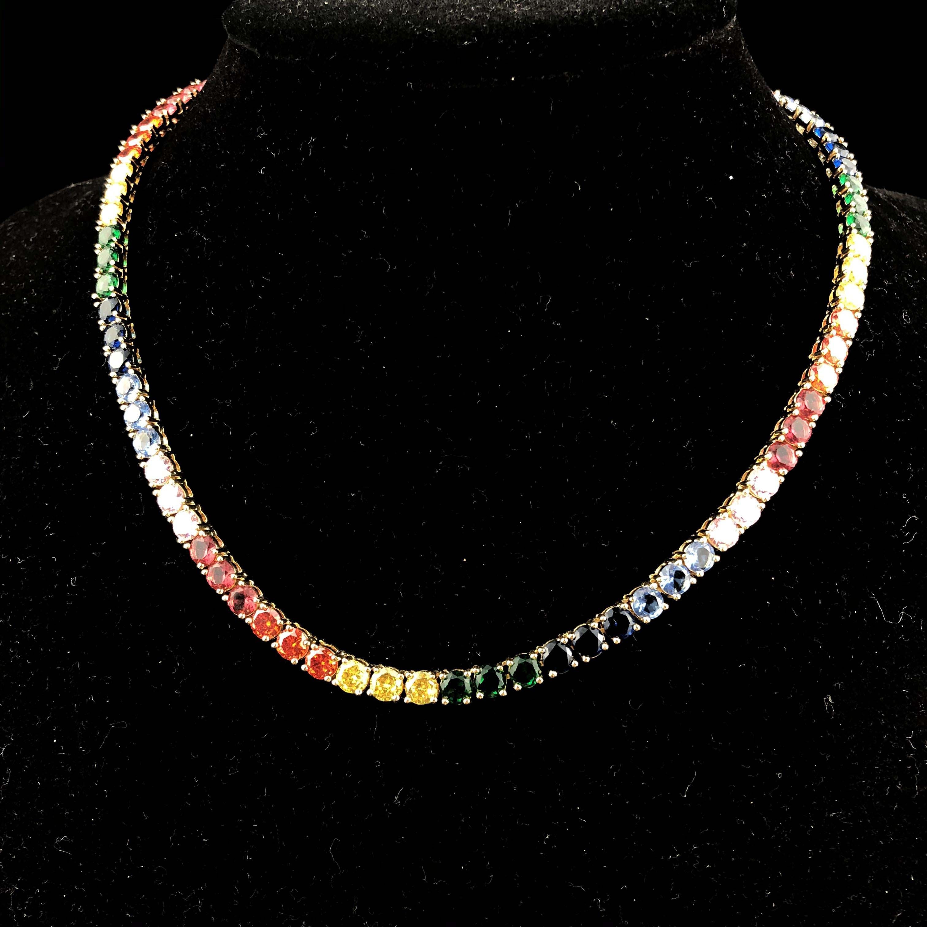 5mm Round Cut Diamond Tennis Chain