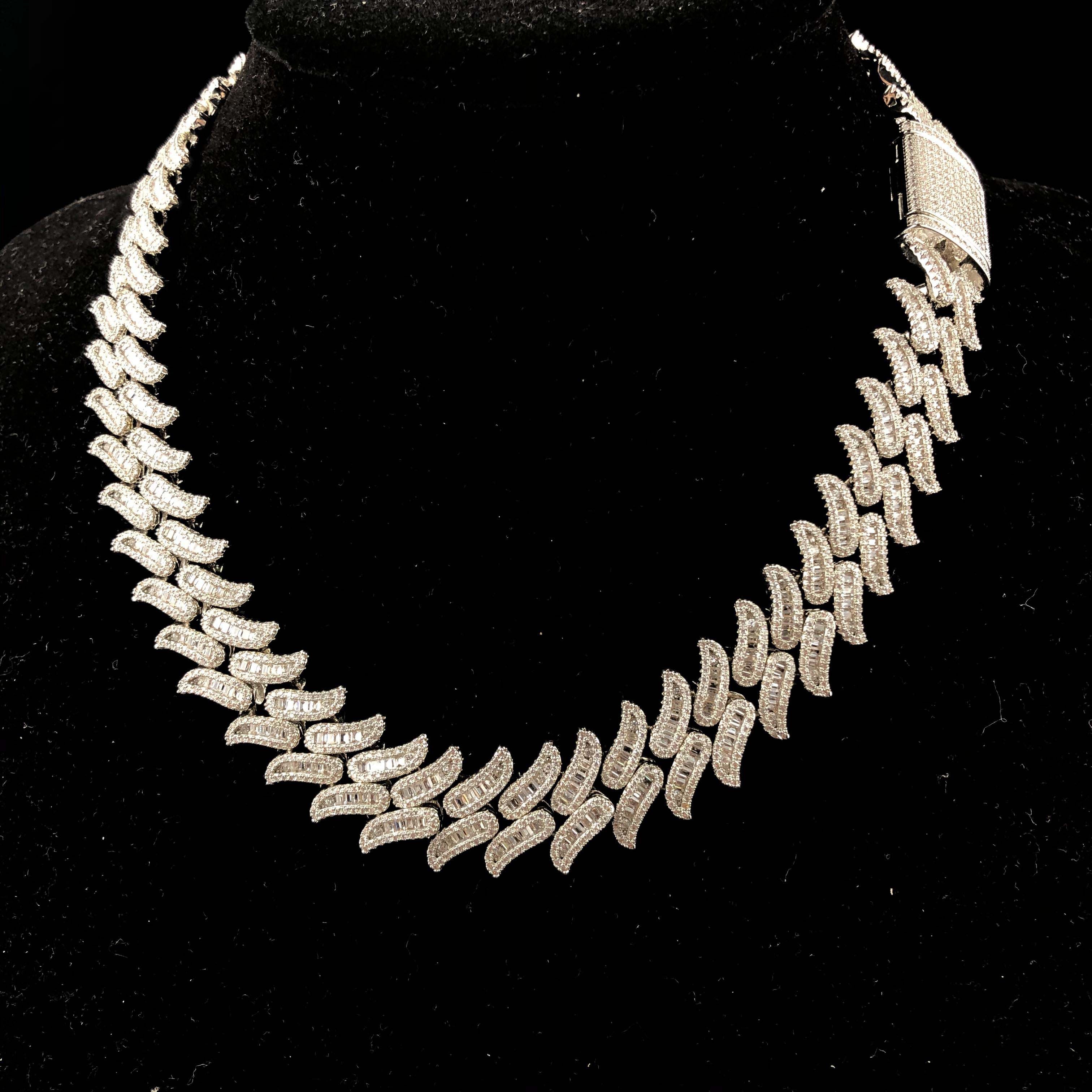 15mm Baguette Spiked cuban chain