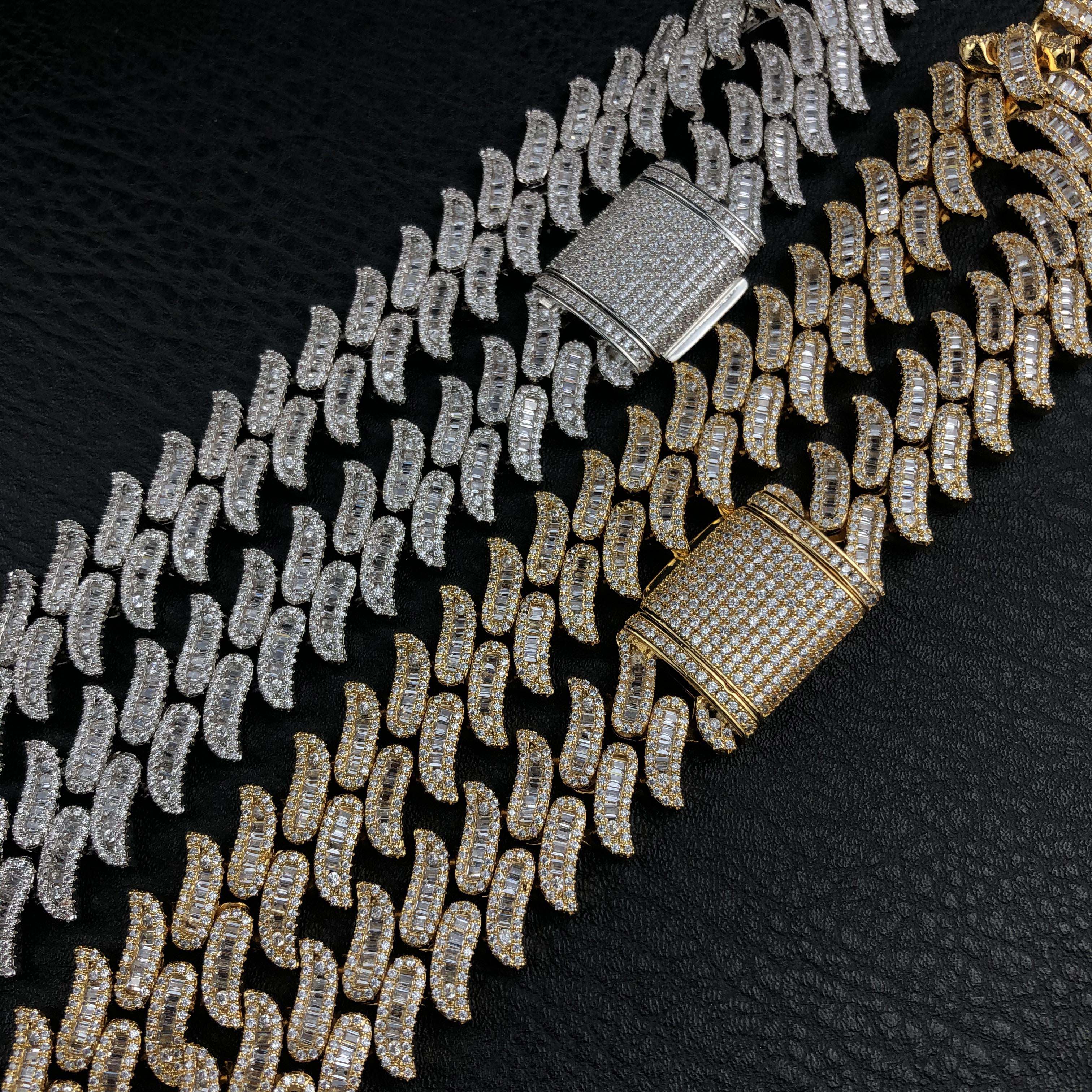 15mm Baguette Spiked cuban chain