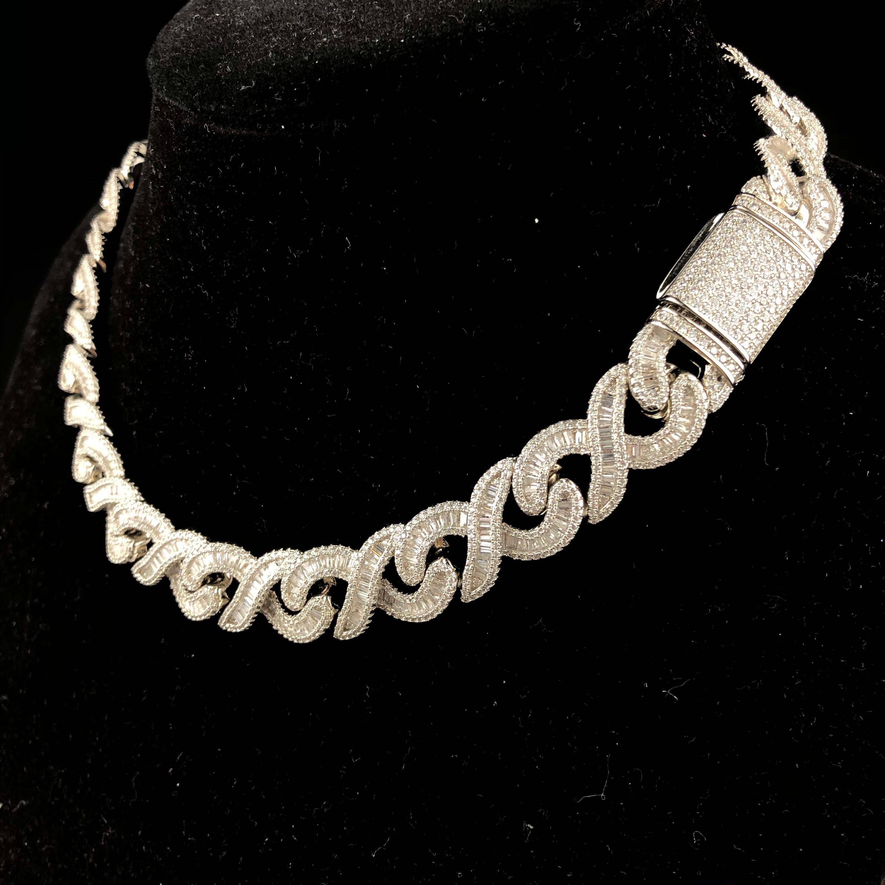 15mm Baguette Infinity Diamond Chain