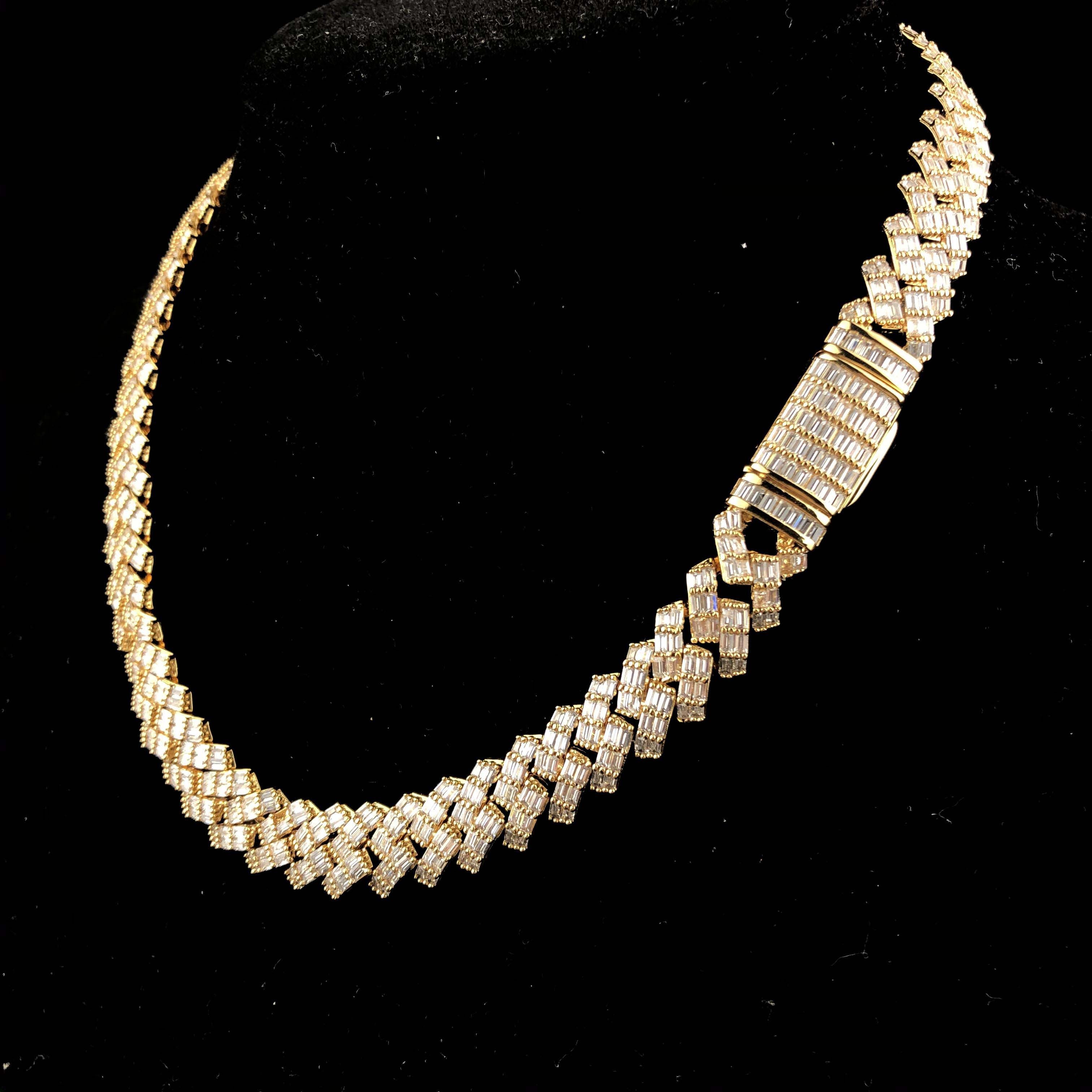 12mm Baguette Prong Cuban chain