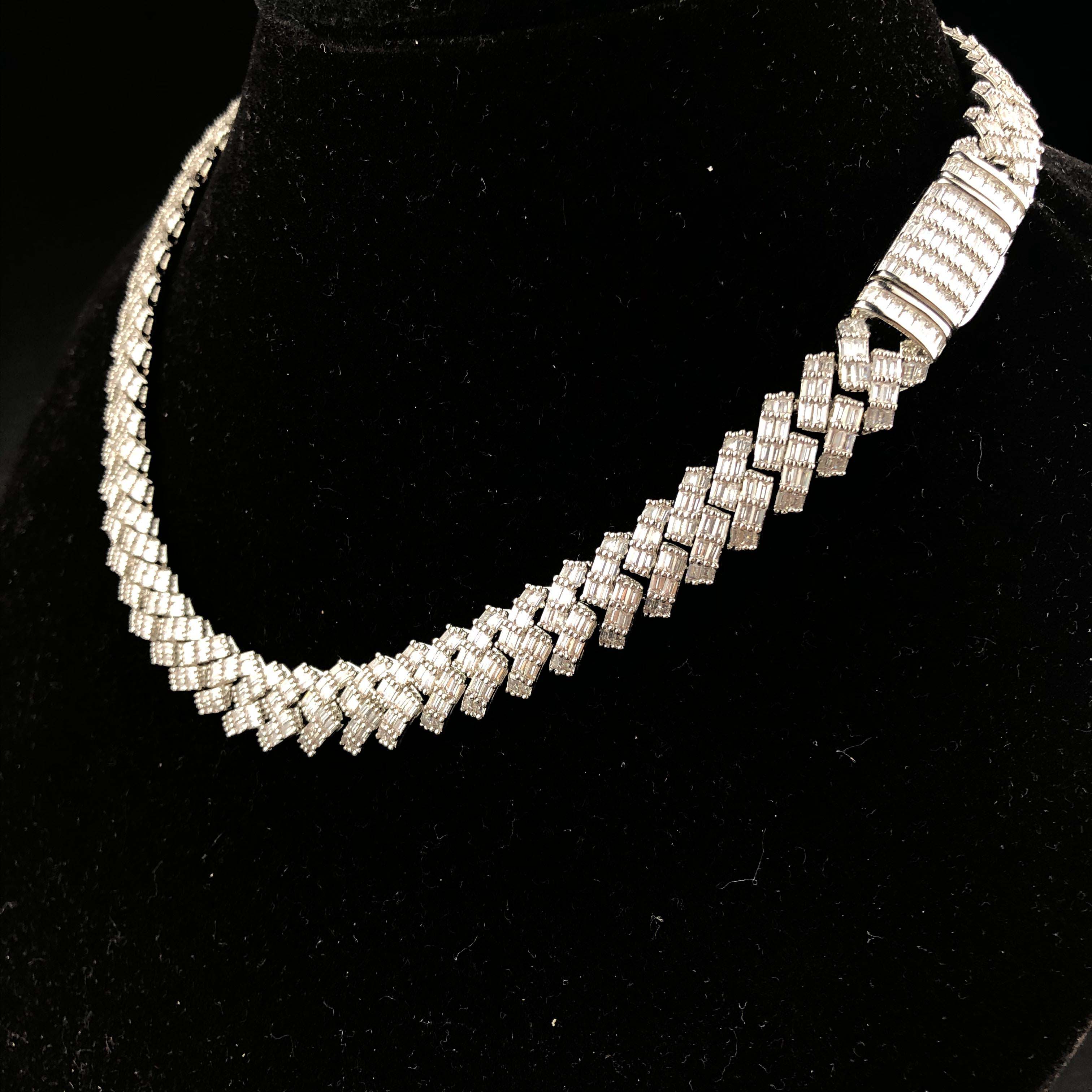 12mm Baguette Prong Cuban chain