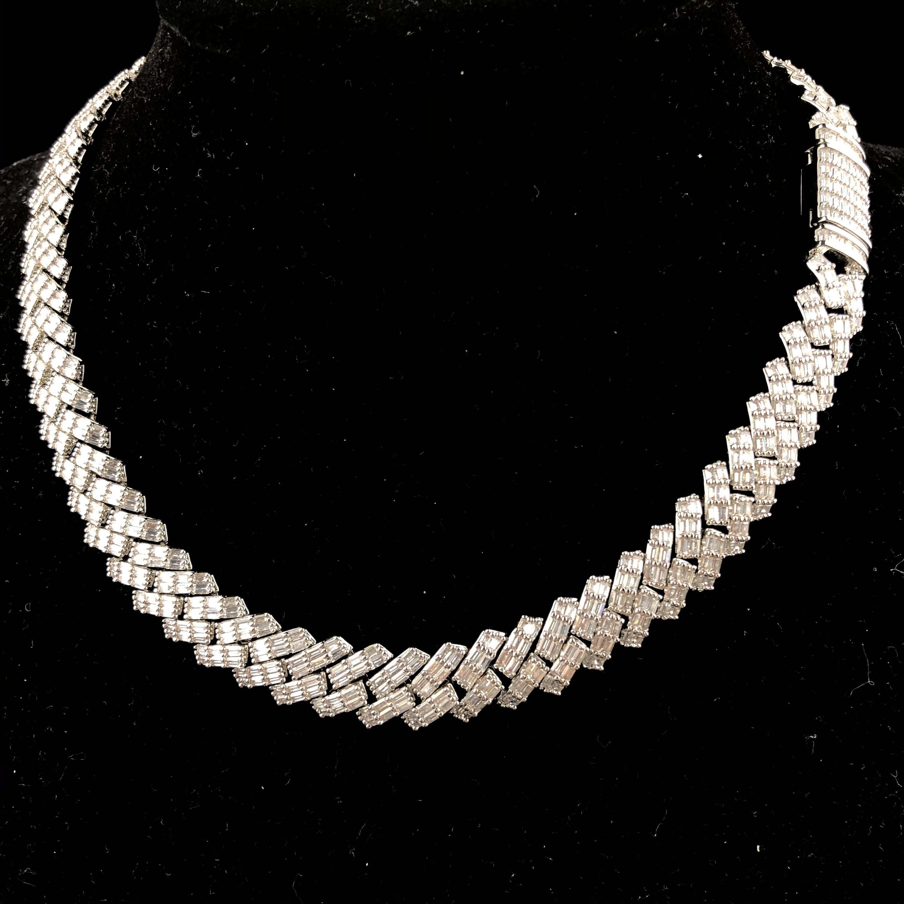 12mm Baguette Prong Cuban chain