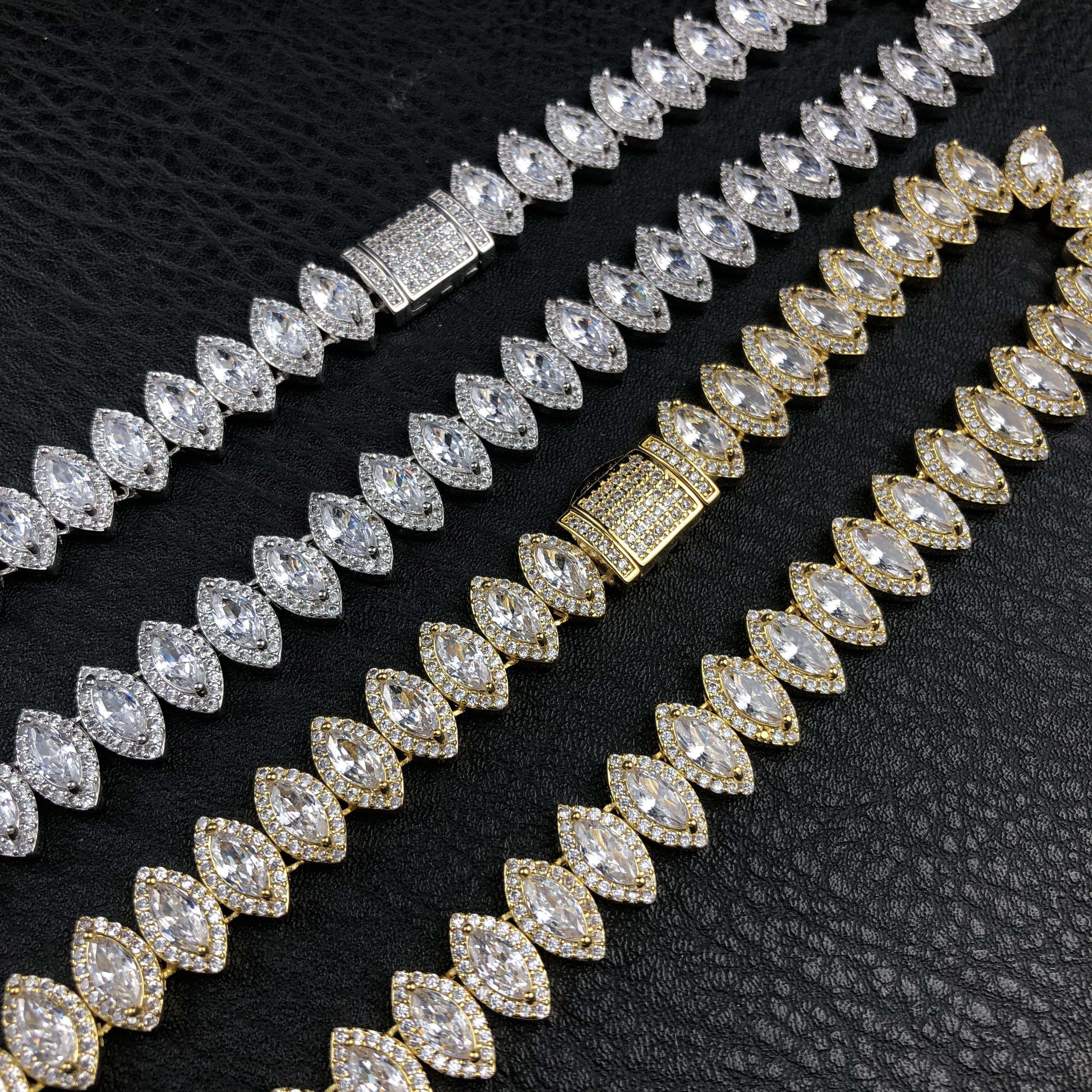 Marquise Cut Cluster Tennis Chain