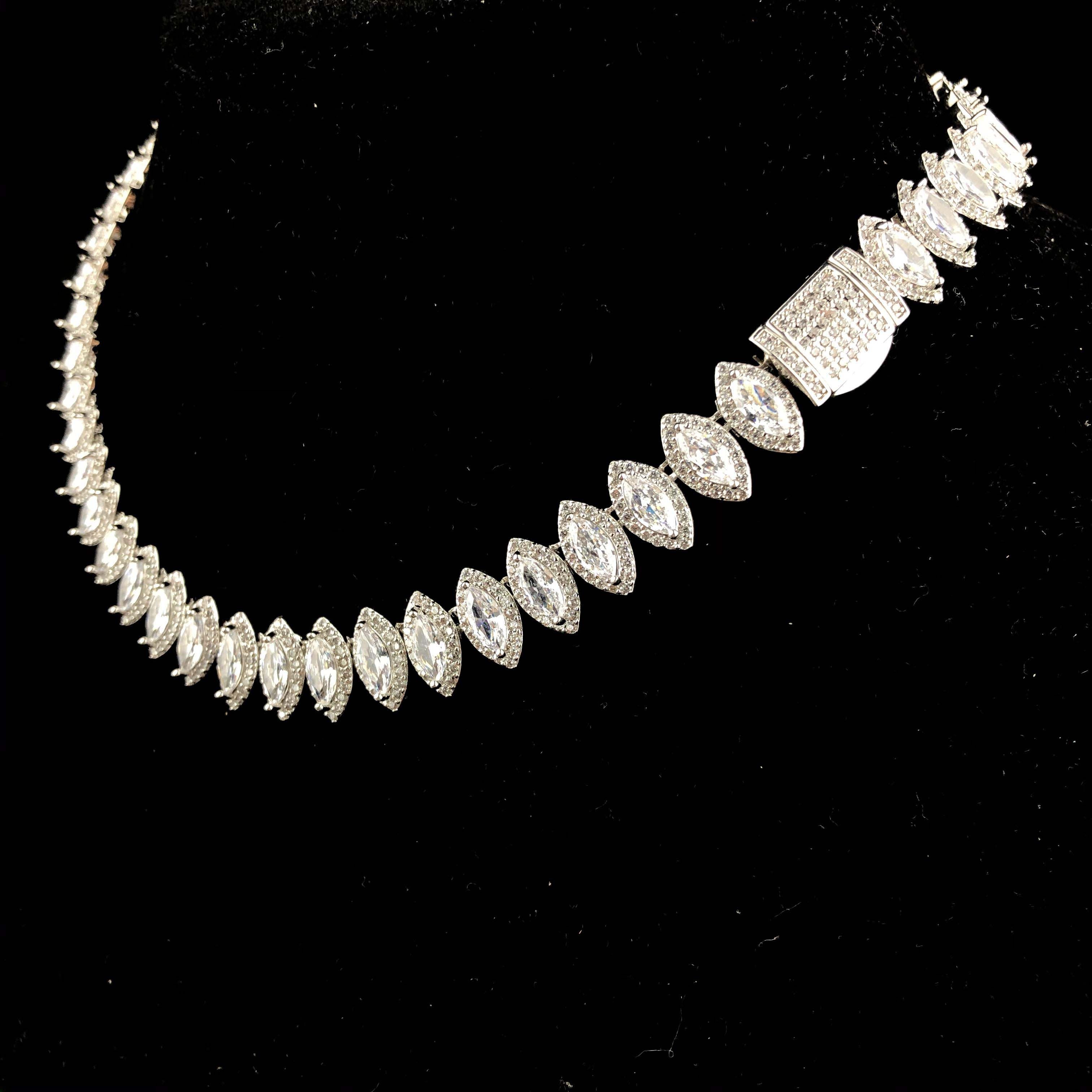 Marquise Cut Cluster Tennis Chain