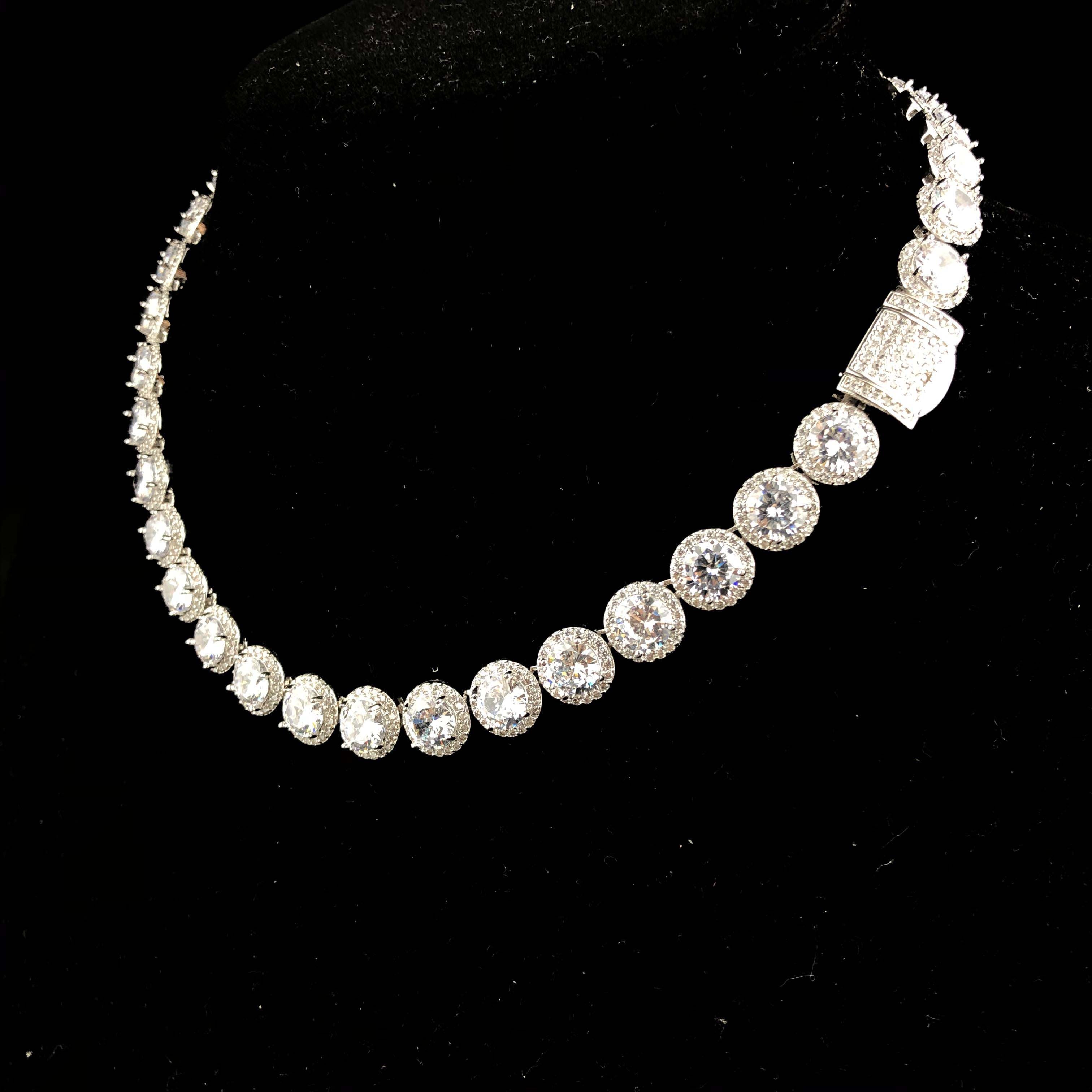 Oval Cut Cluster Tennis Chain