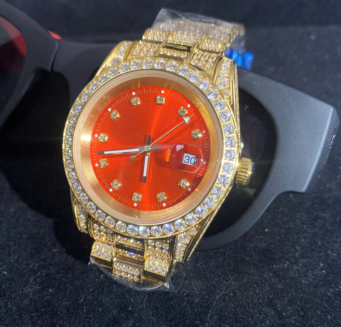 hip hop moissanite watch