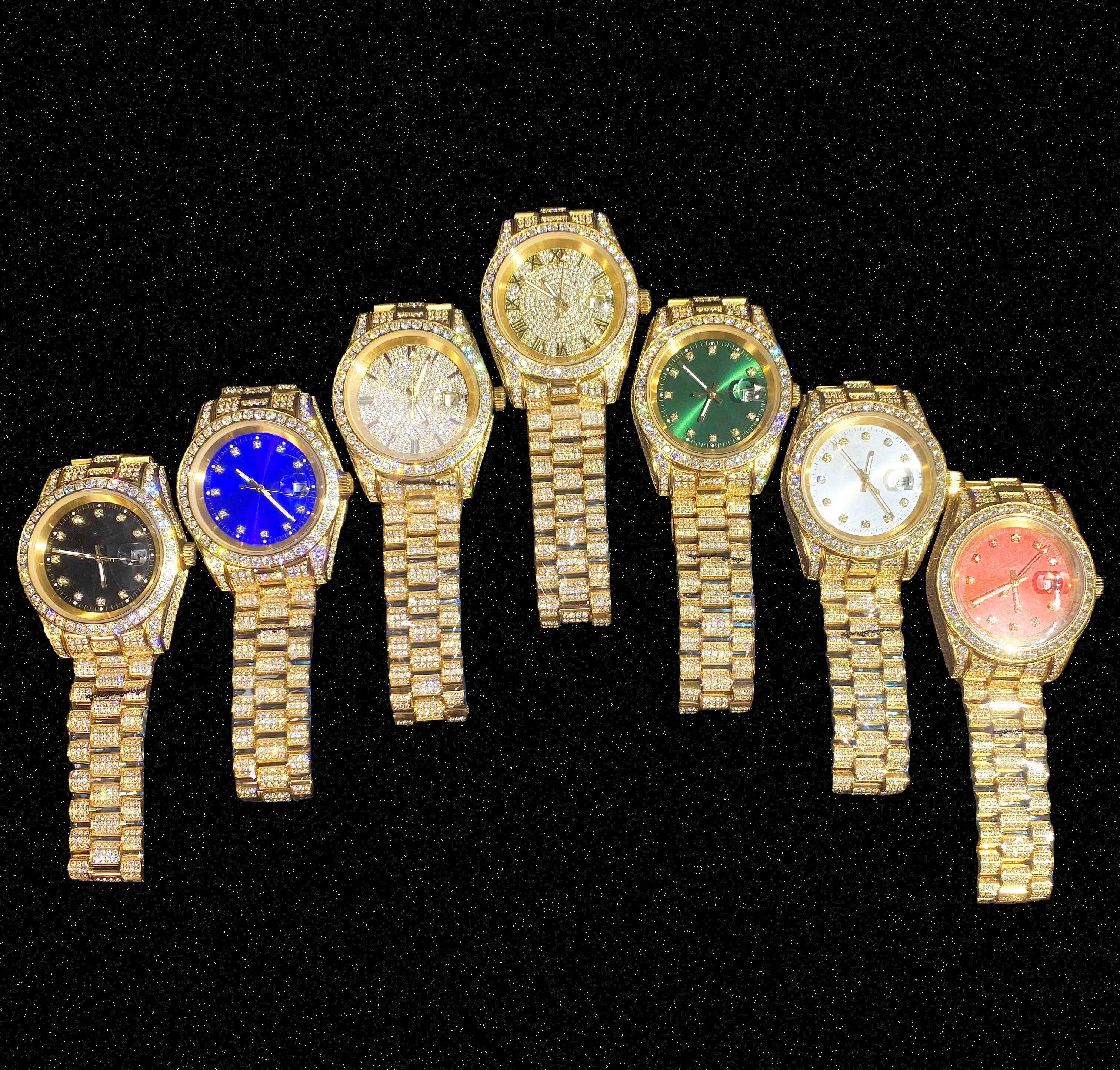 hip hop moissanite watch