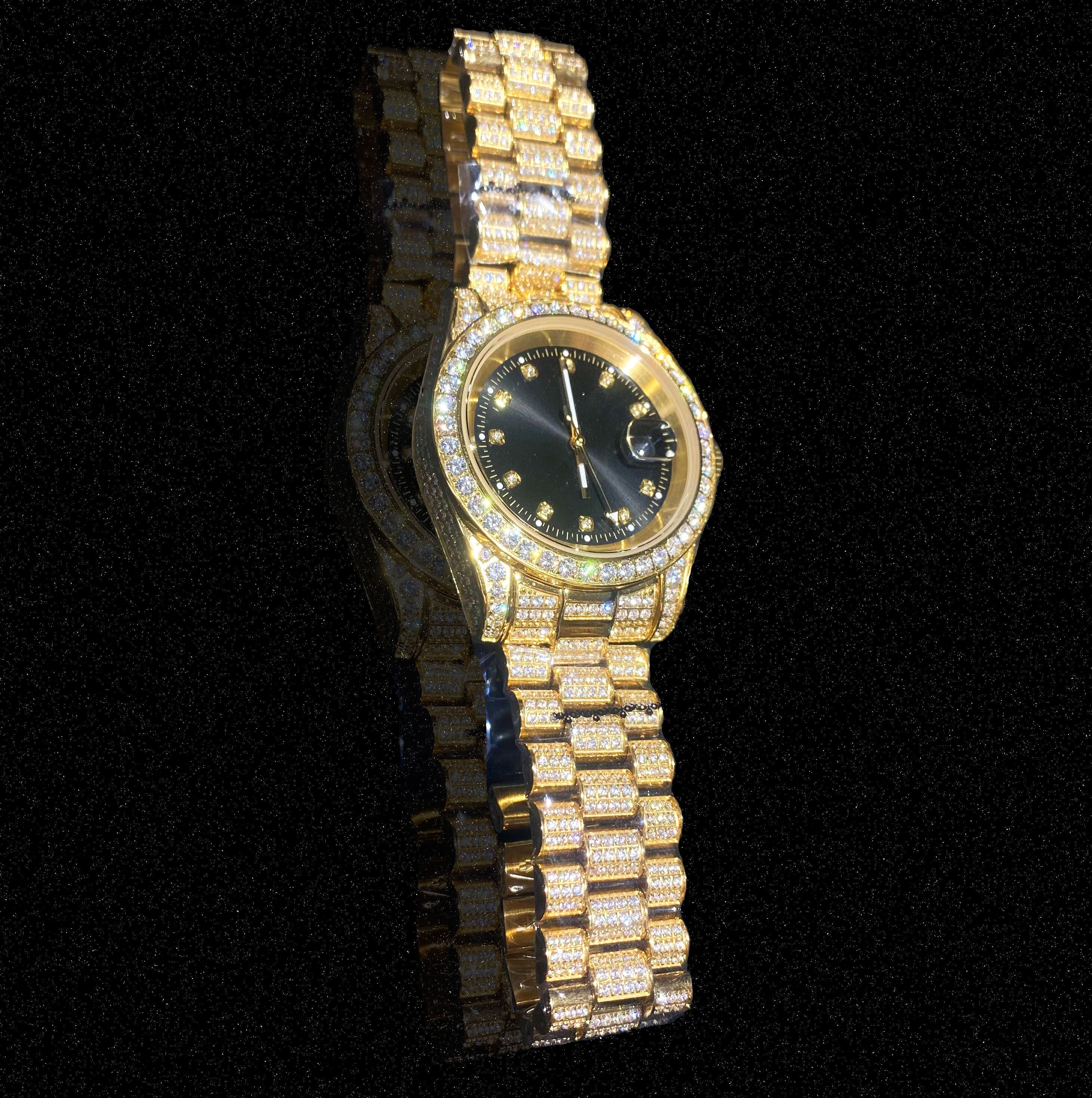hip hop moissanite watch