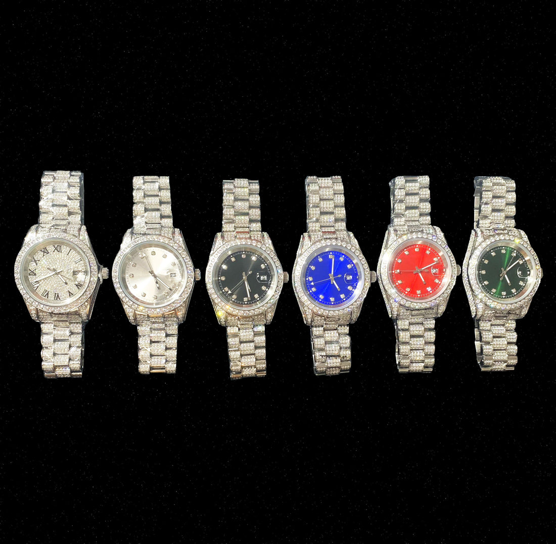 hip hop moissanite watch