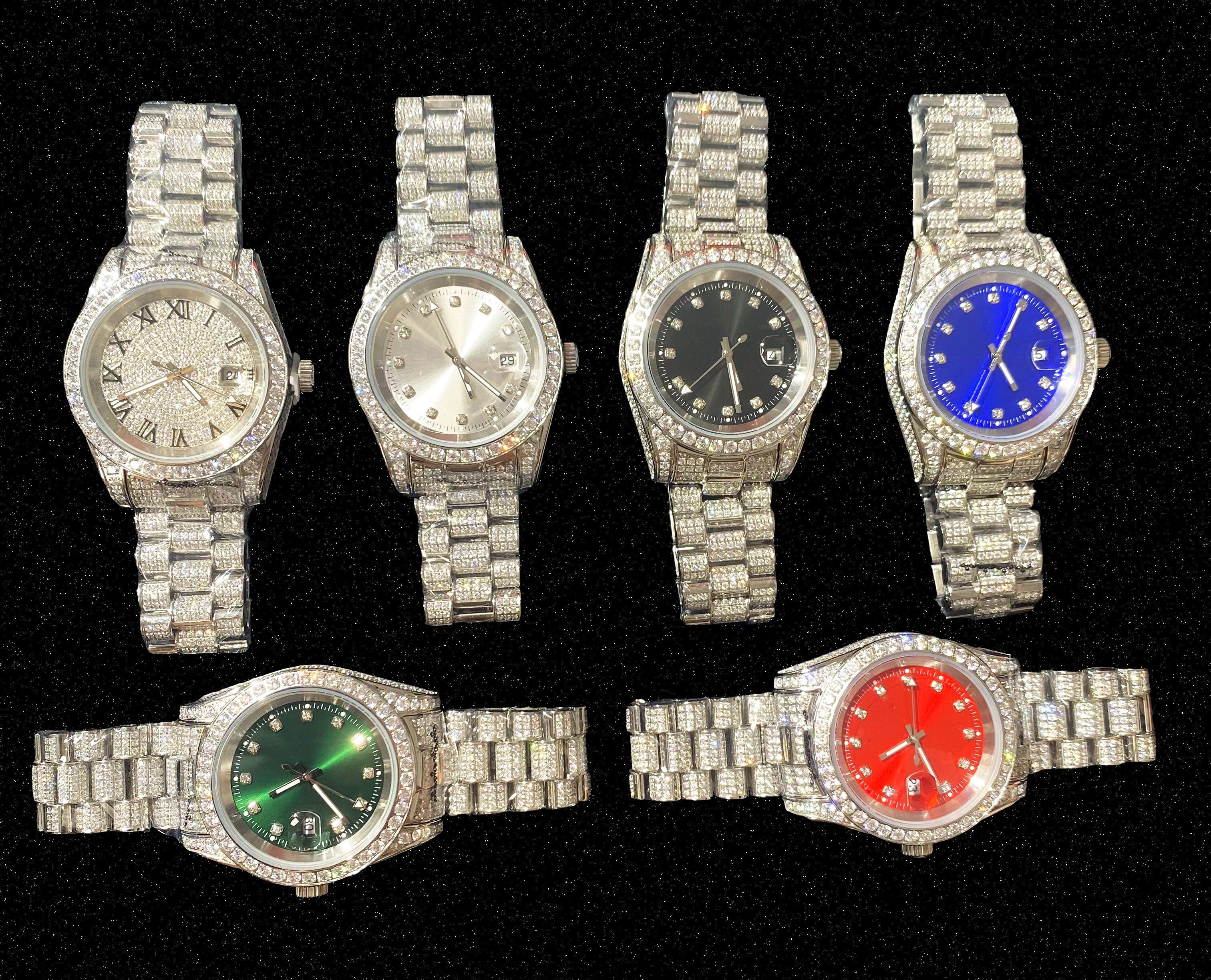 hip hop moissanite watch
