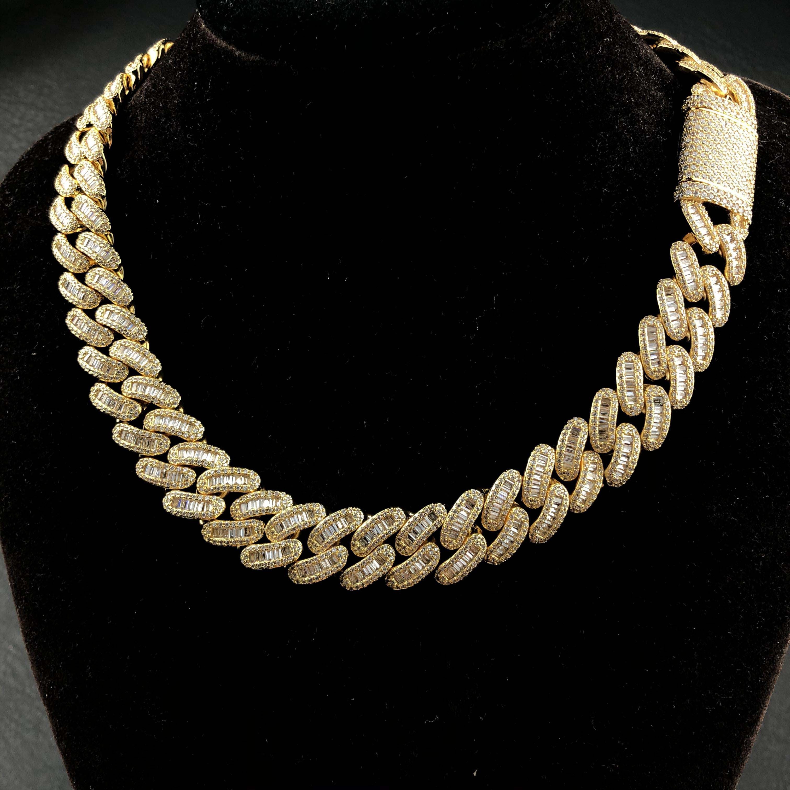 15mm Baguette Cuban Chain