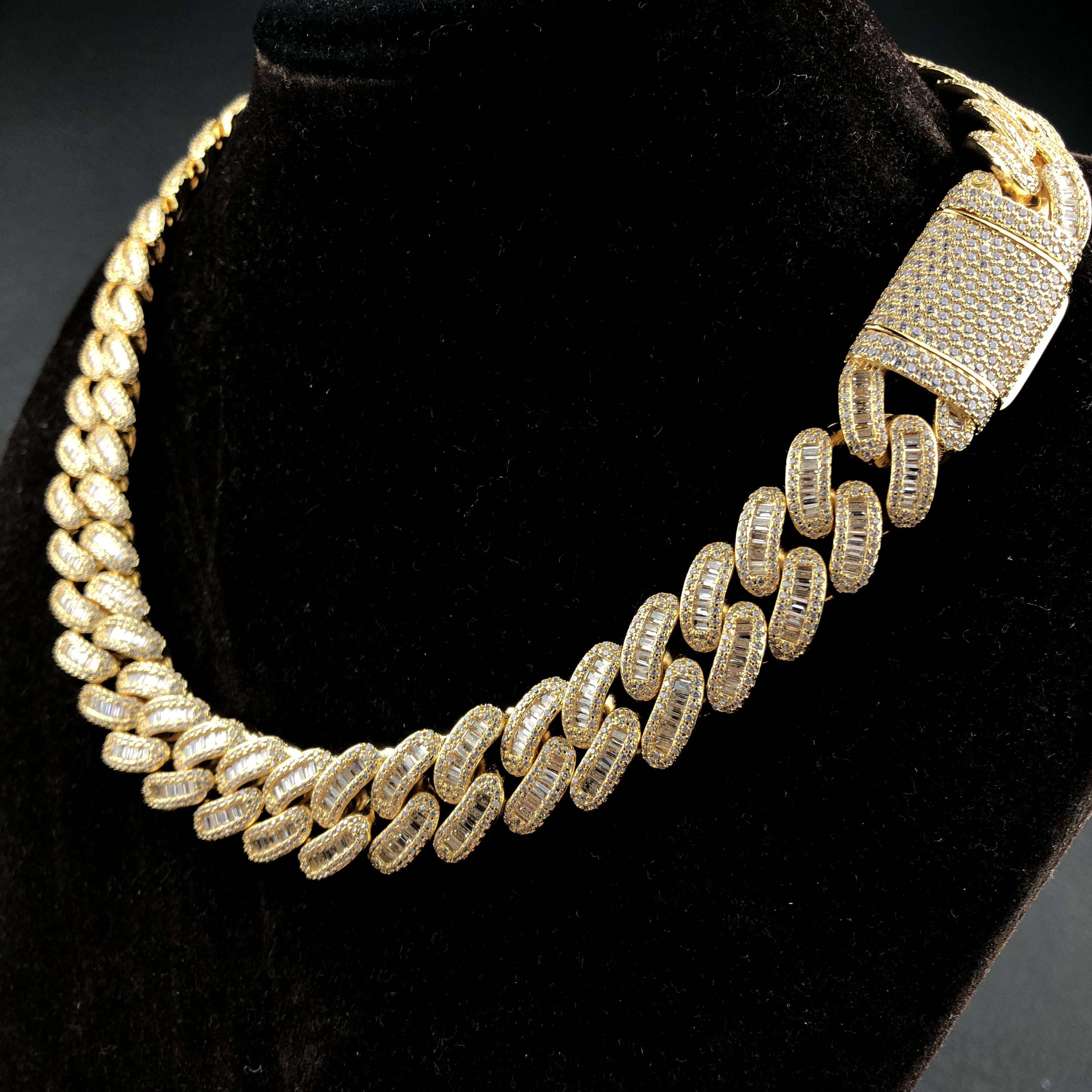 15mm Baguette Cuban Chain