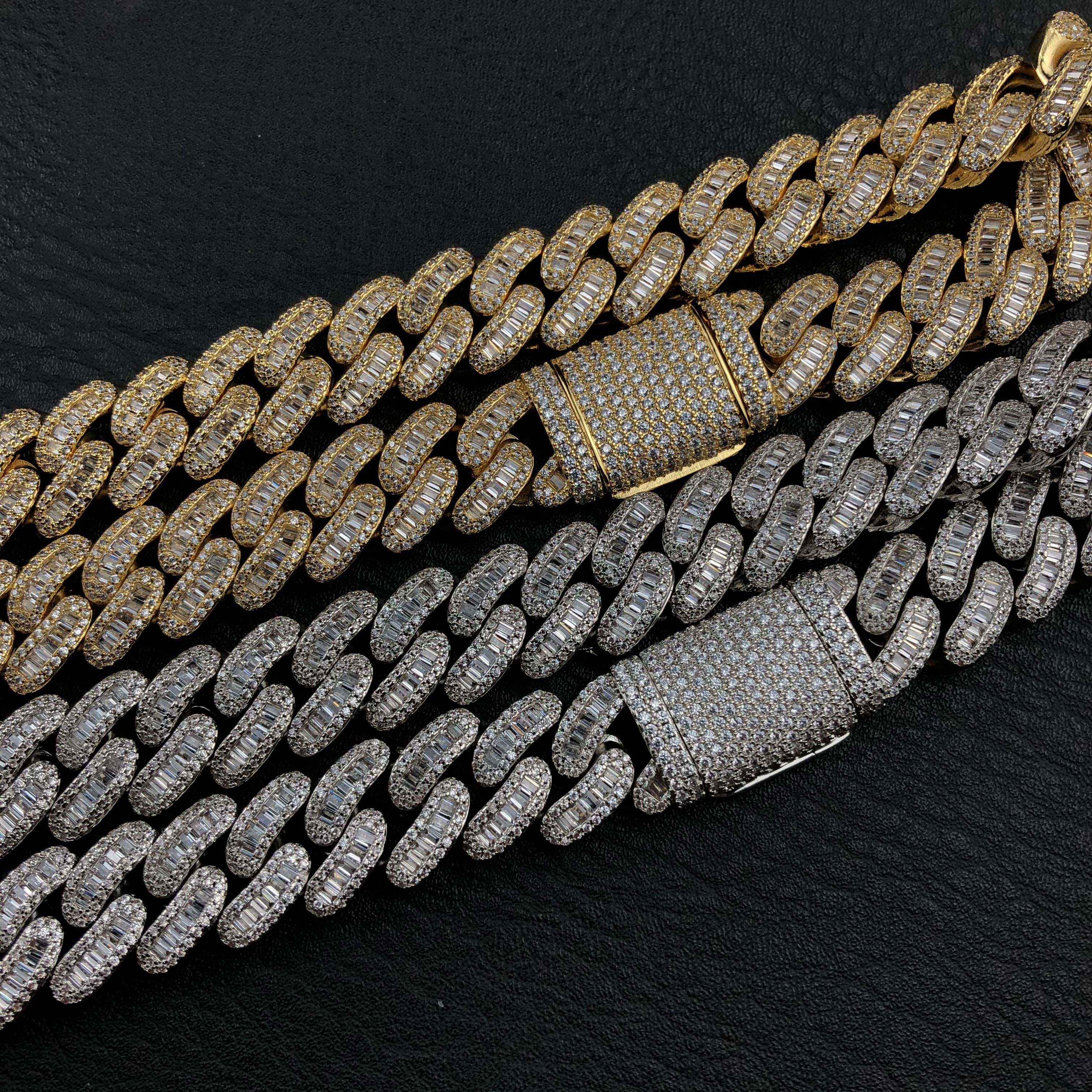 15mm Baguette Cuban Chain
