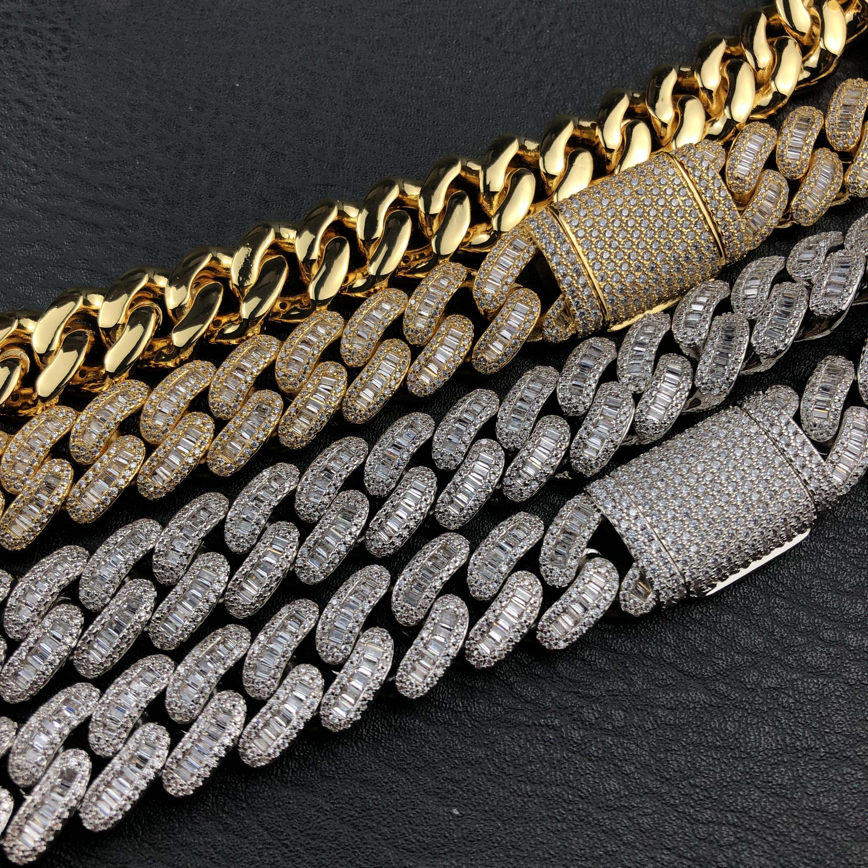15mm Baguette Cuban Chain