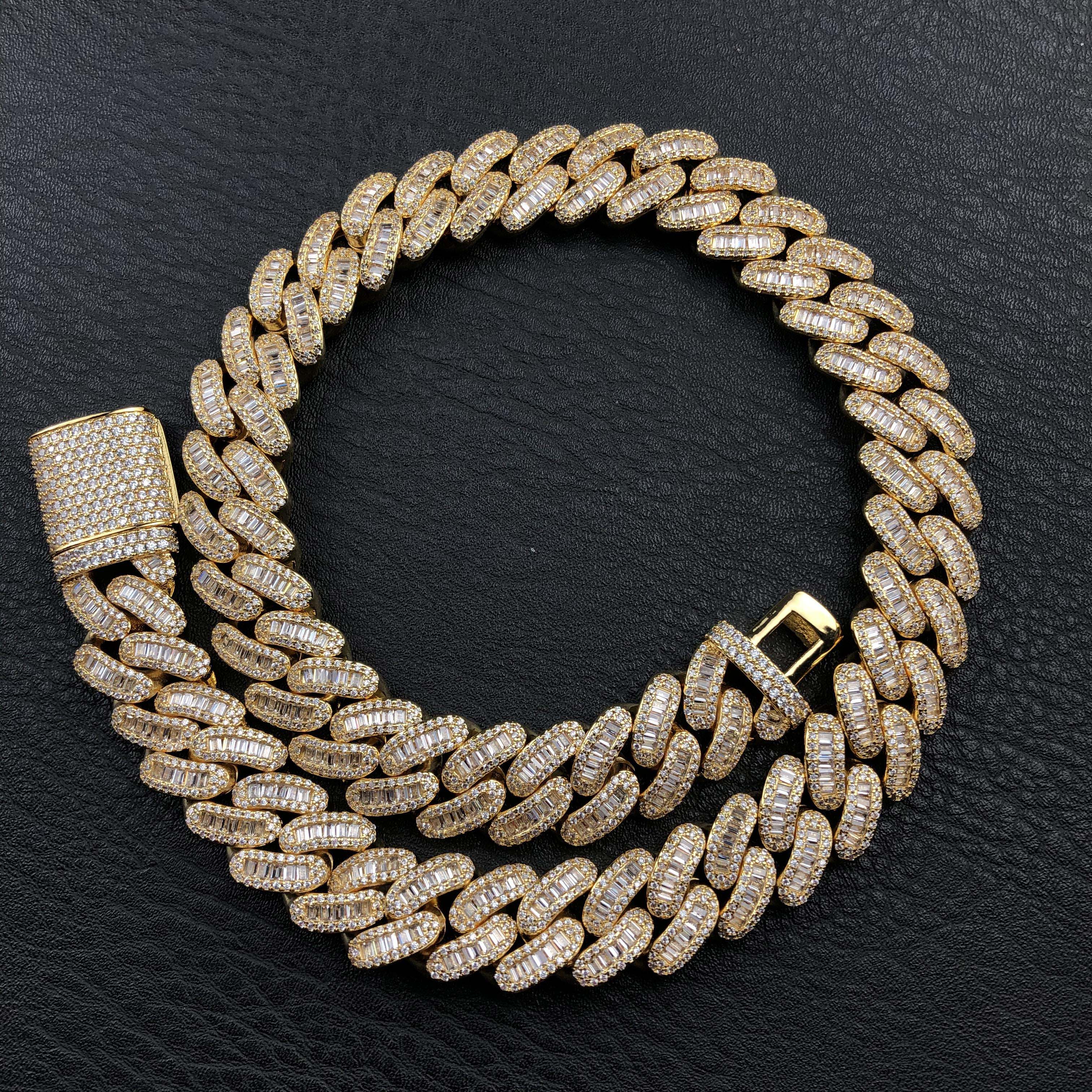 15mm Baguette Cuban Chain