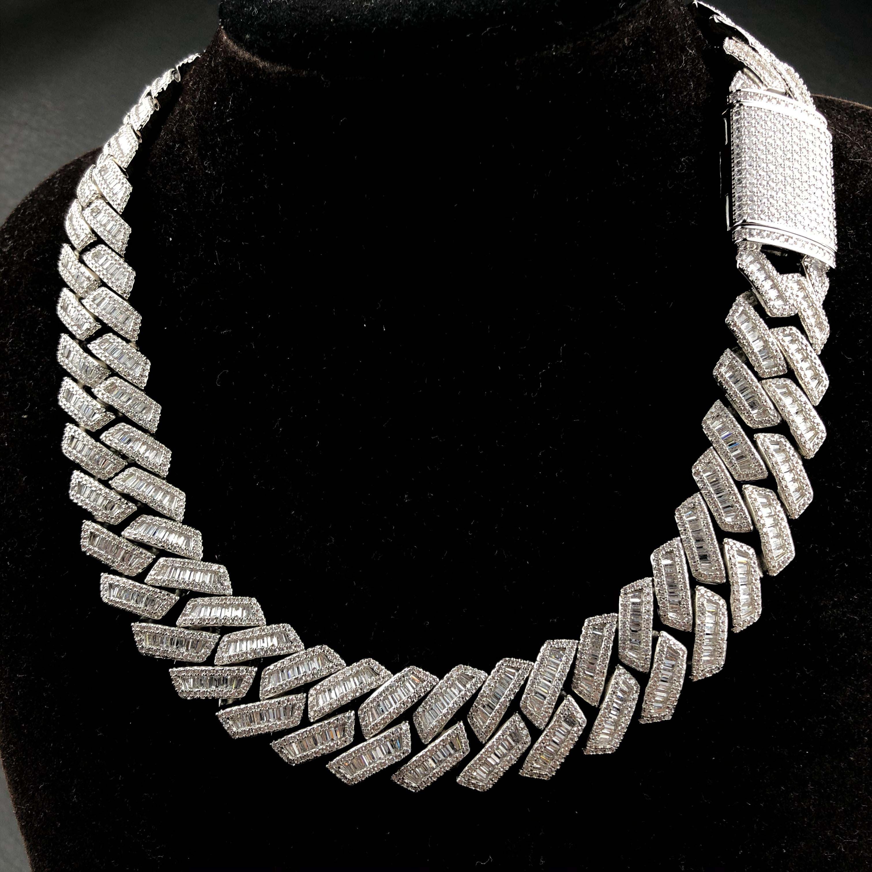 19mm Prong Baguette Cuban Chain