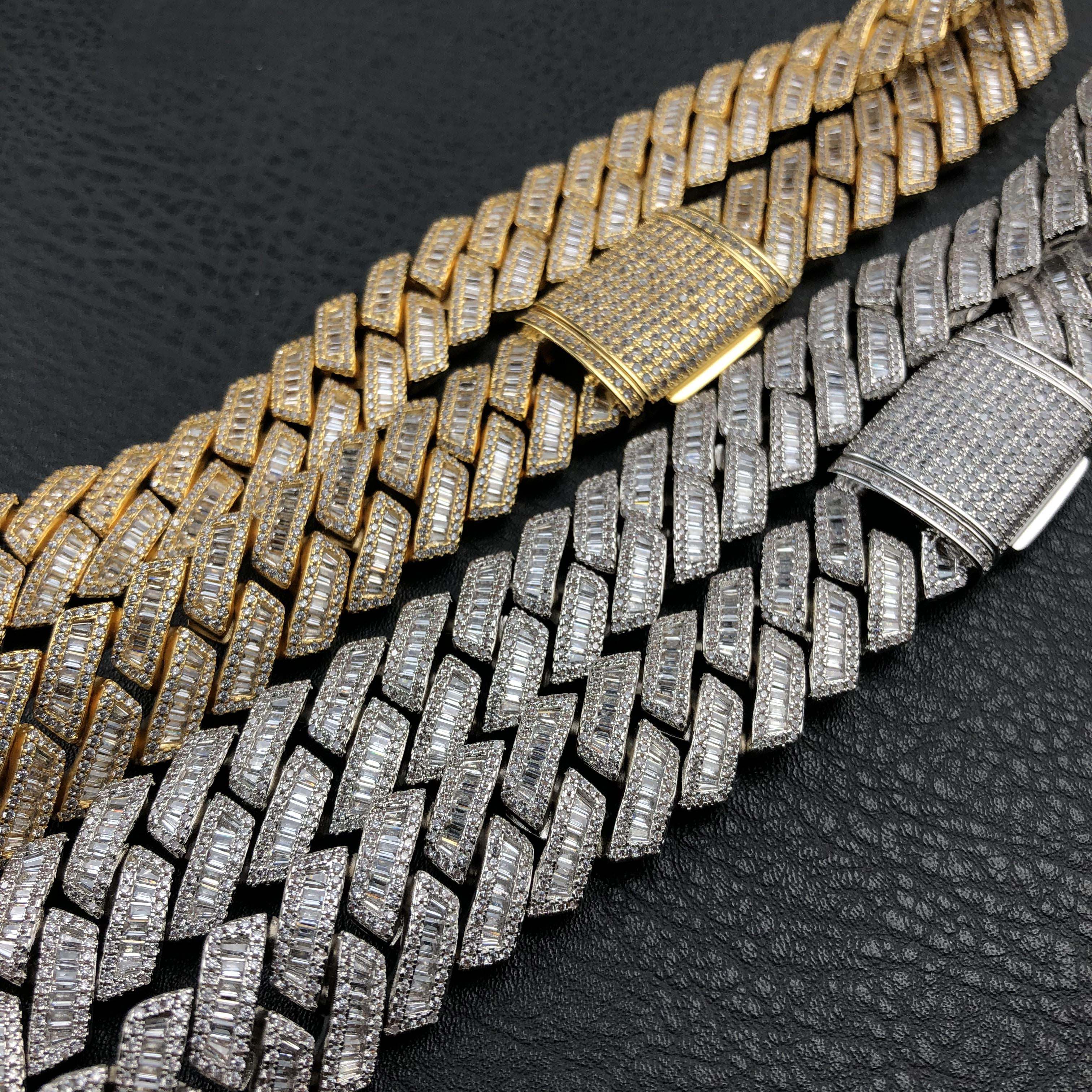 19mm Prong Baguette Cuban Chain