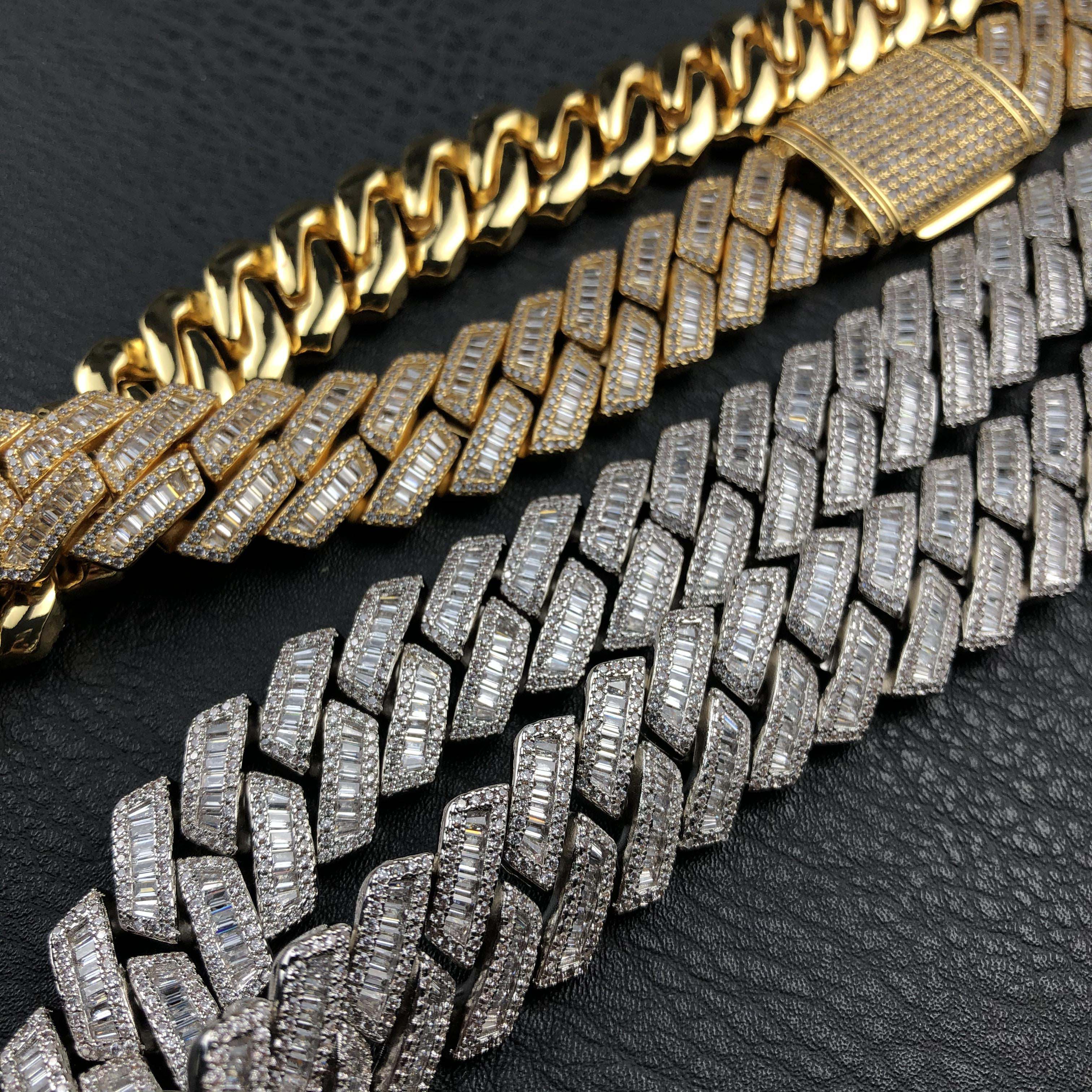 19mm Prong Baguette Cuban Chain