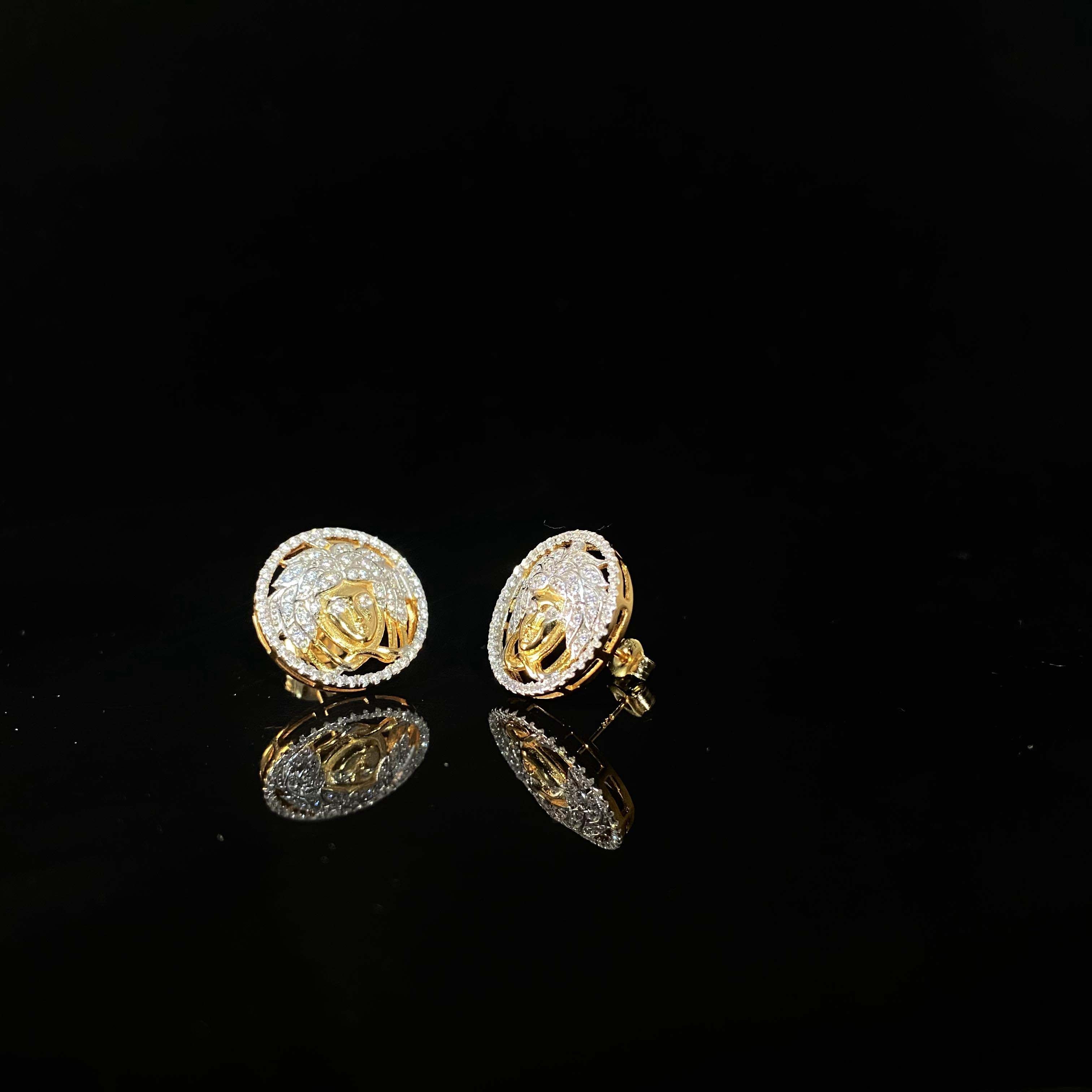 925 Silver Round Head Earrings - pair