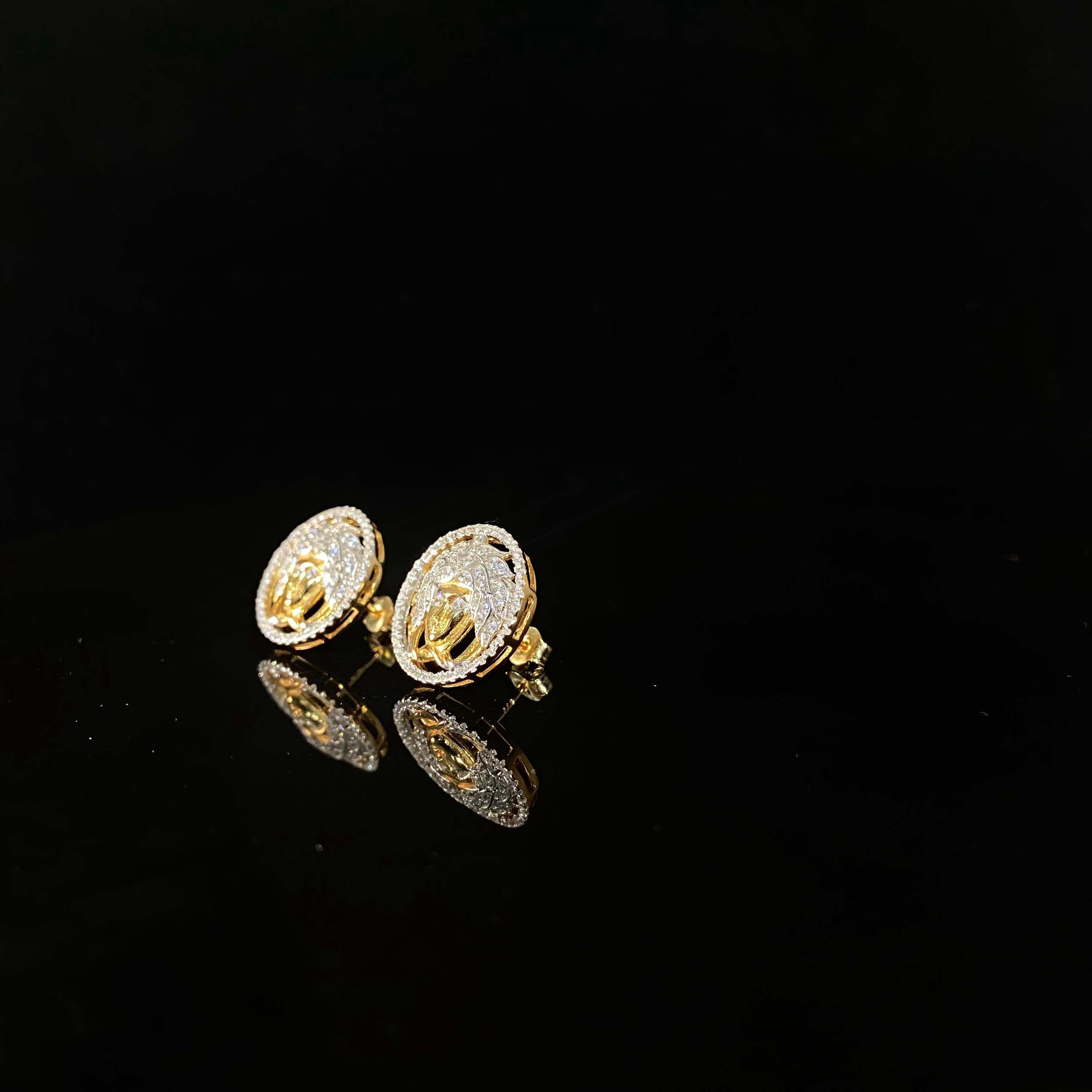 925 Silver Round Head Earrings - pair