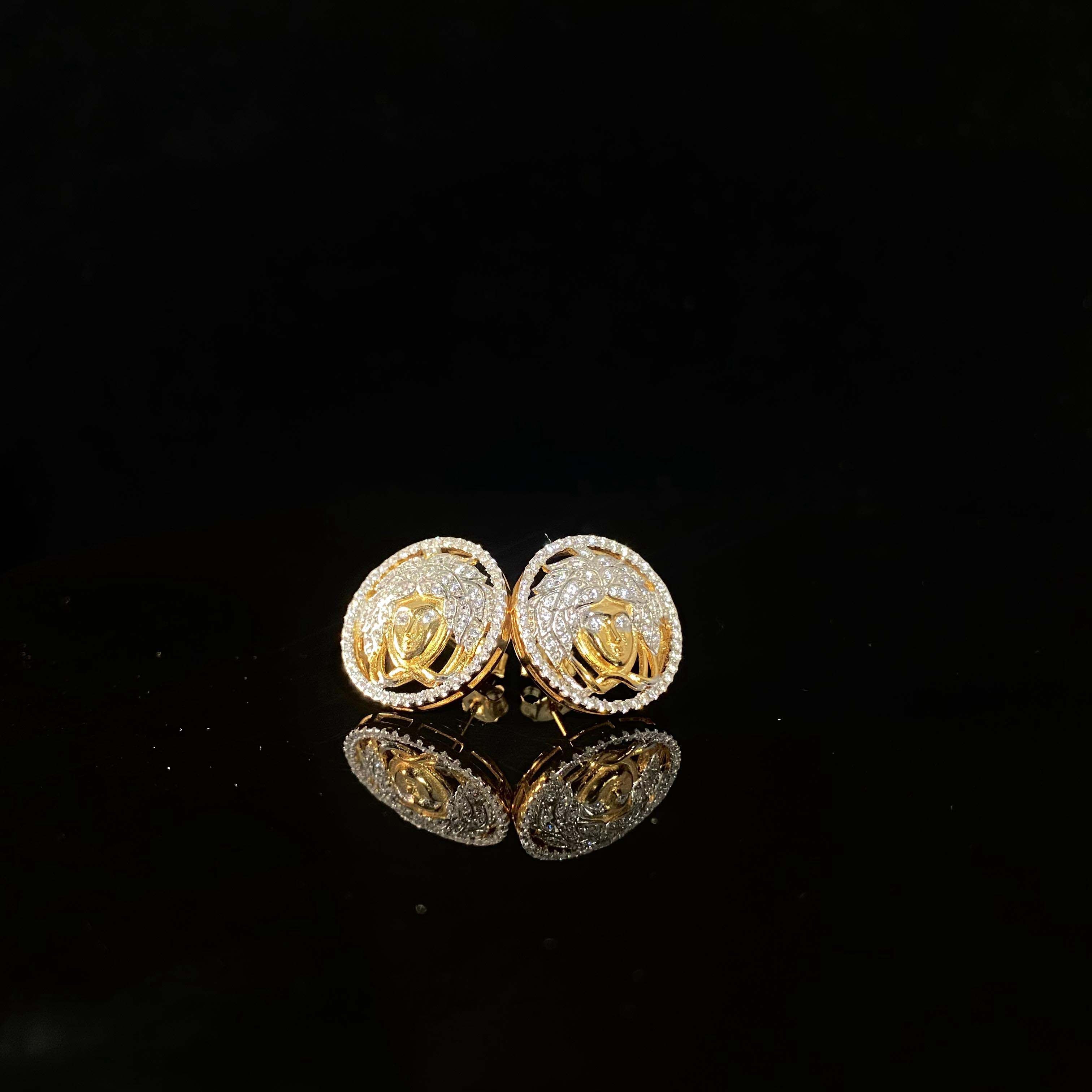 925 Silver Round Head Earrings - pair