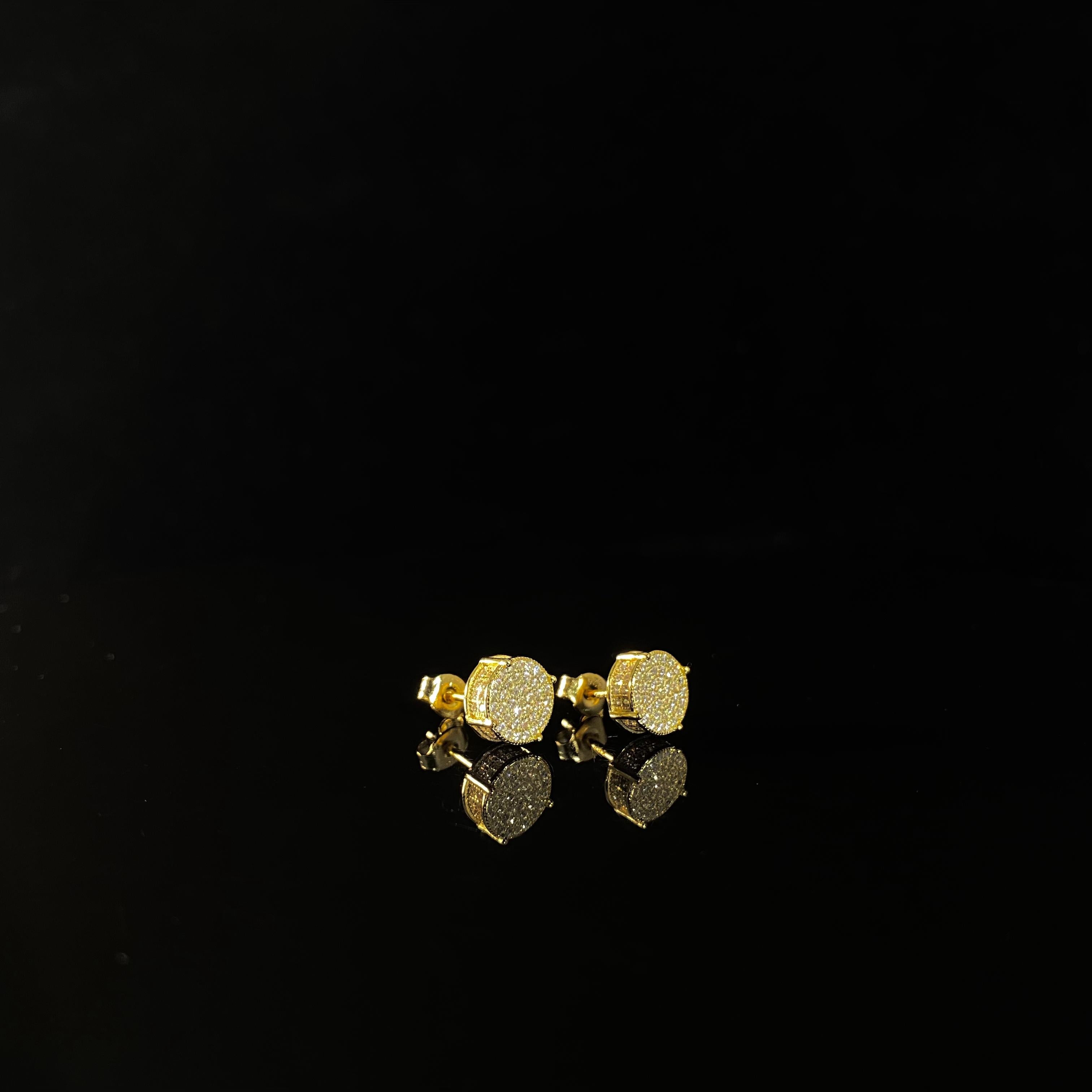 Earring Set Round Diamond 925 silver plated