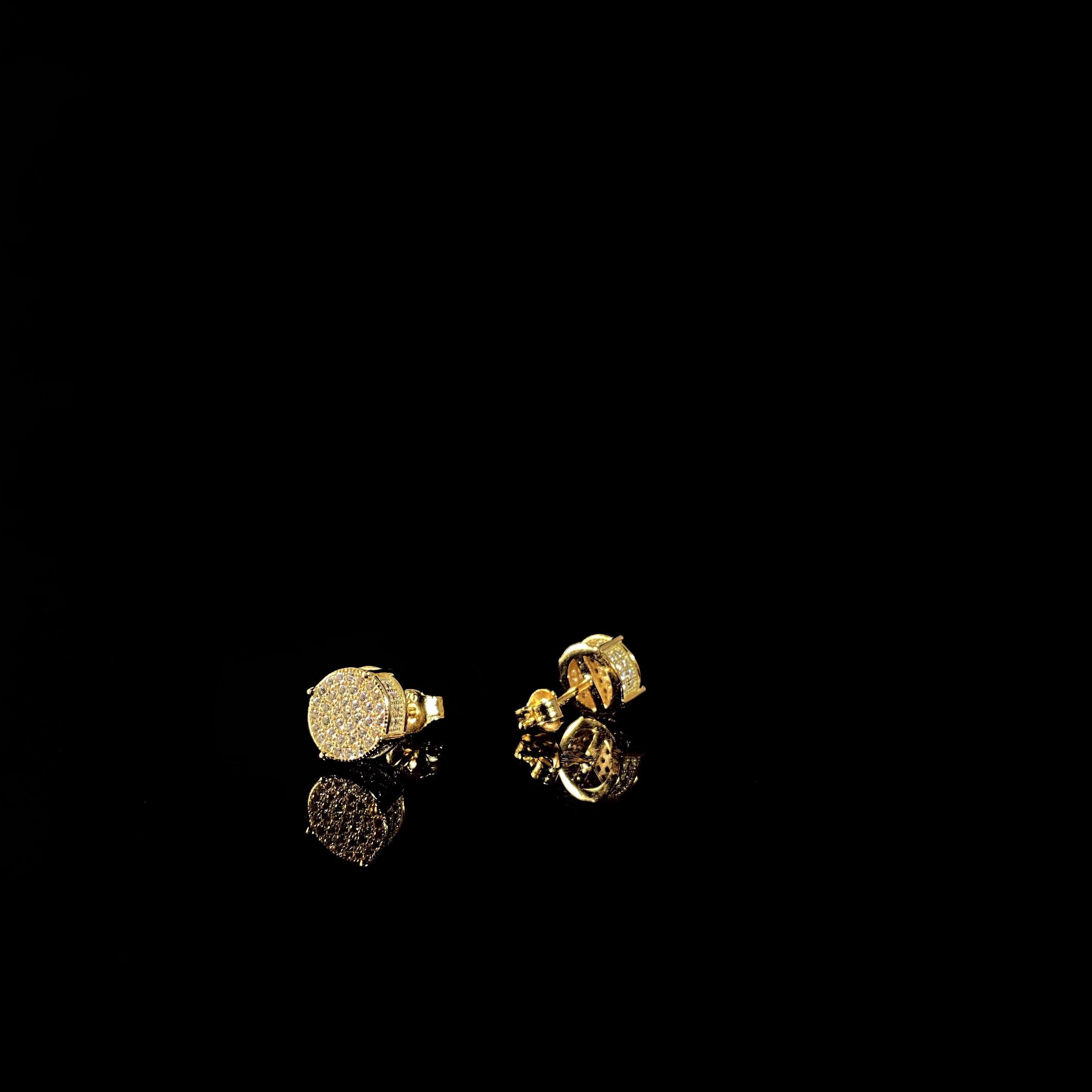 Earring Set Round Diamond 925 silver plated