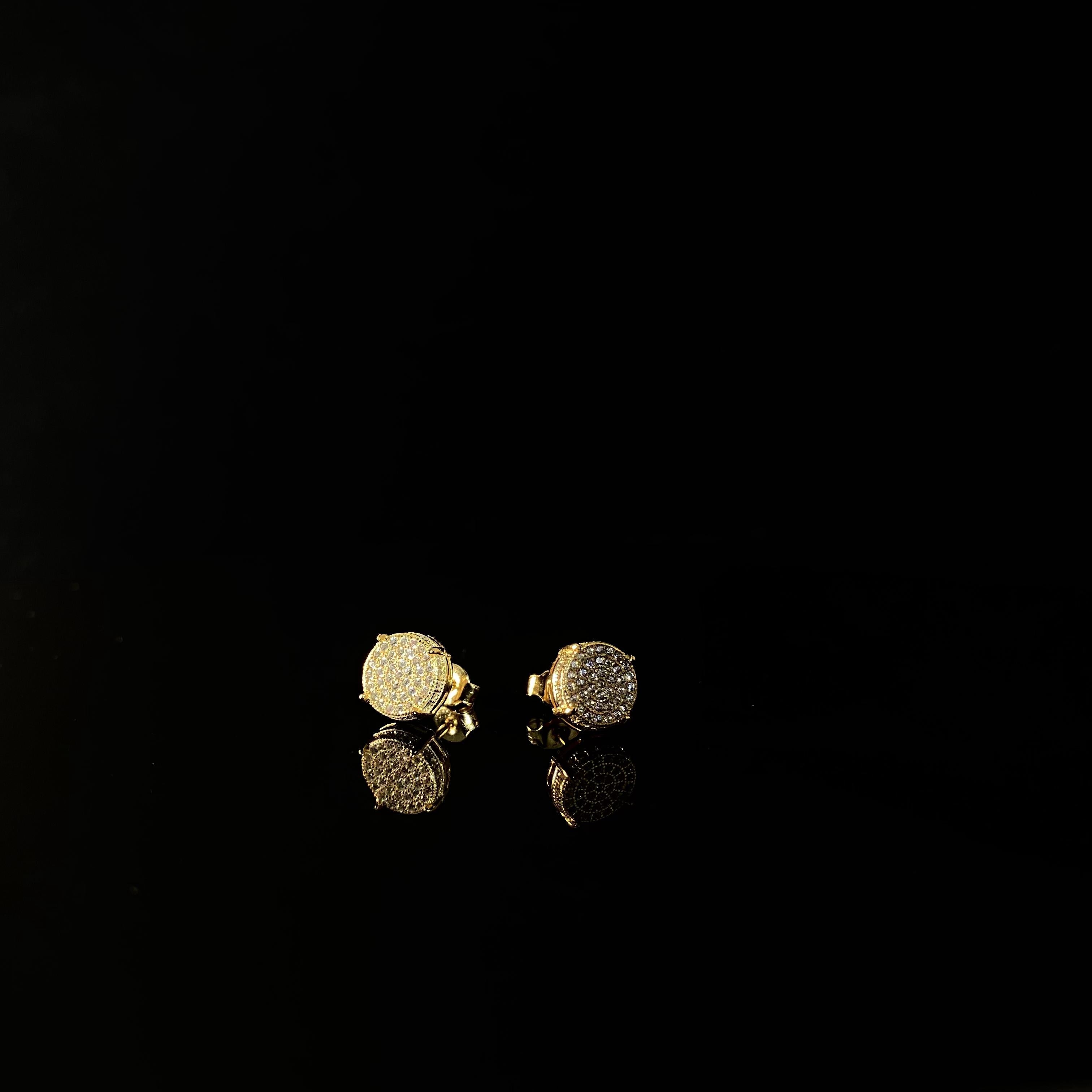 925 Silver Round Thread Earrings - pair