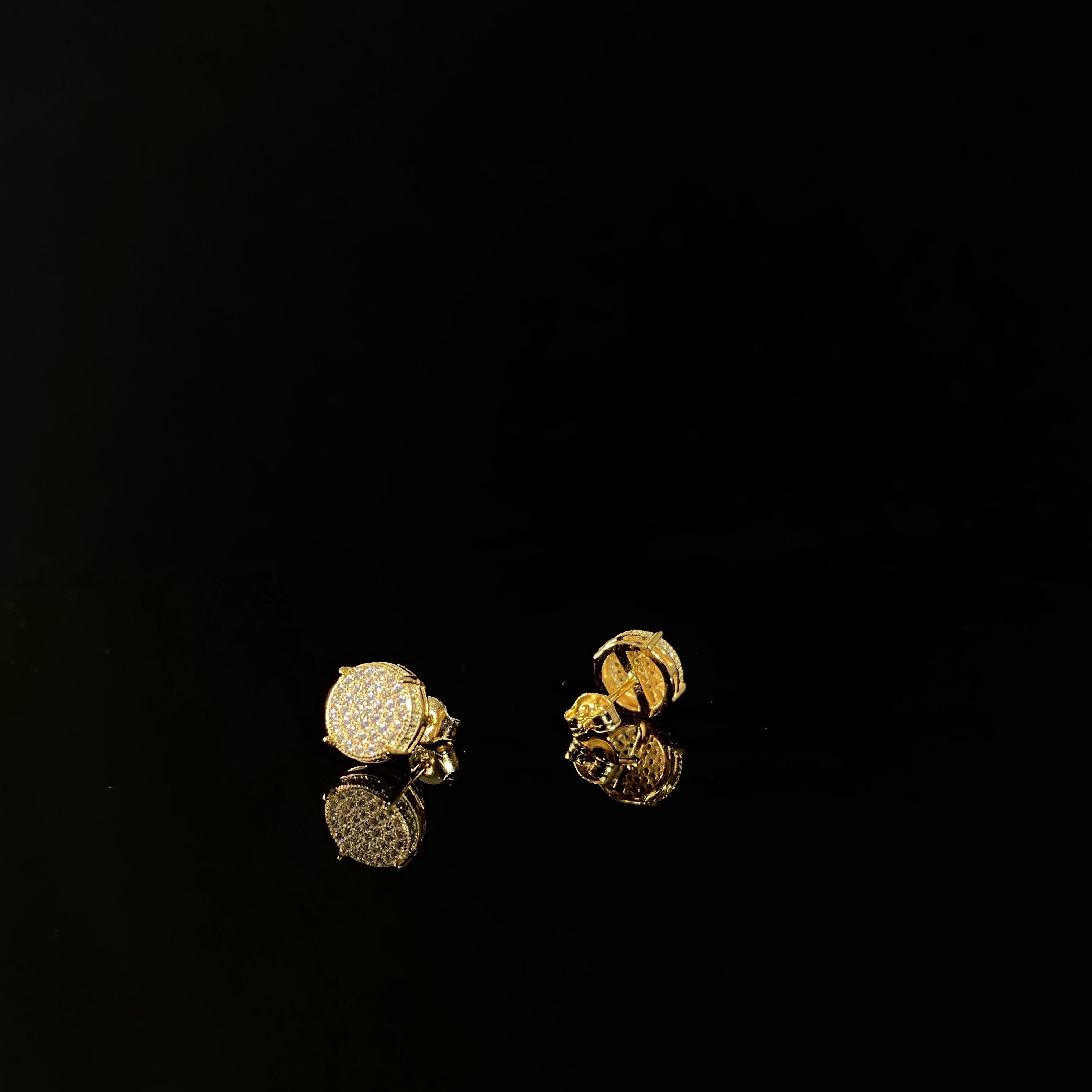 925 Silver Round Thread Earrings - pair