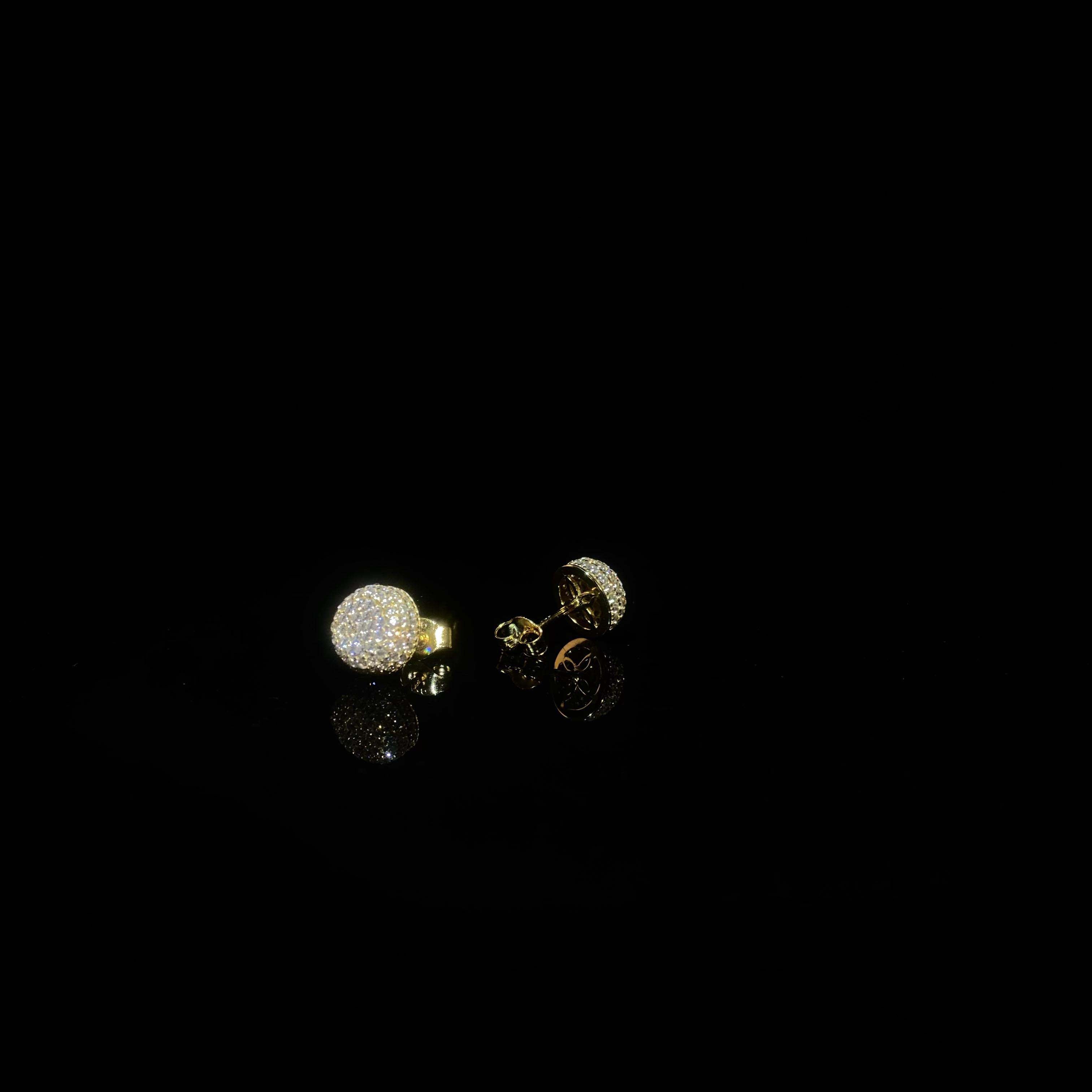 925 silver full diamond Zircon Earrings - a pair