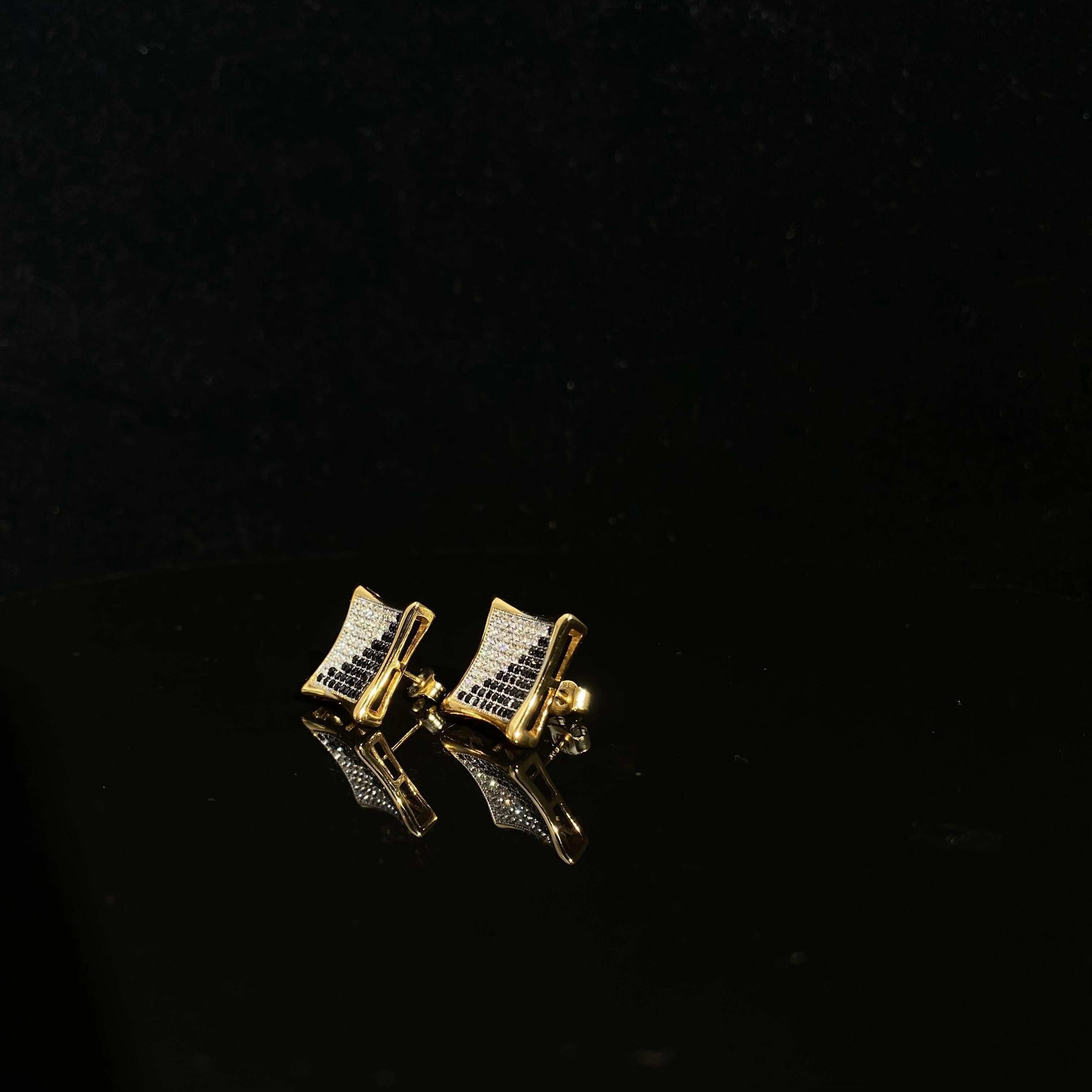 925 silver small square personalized Earrings - a pair