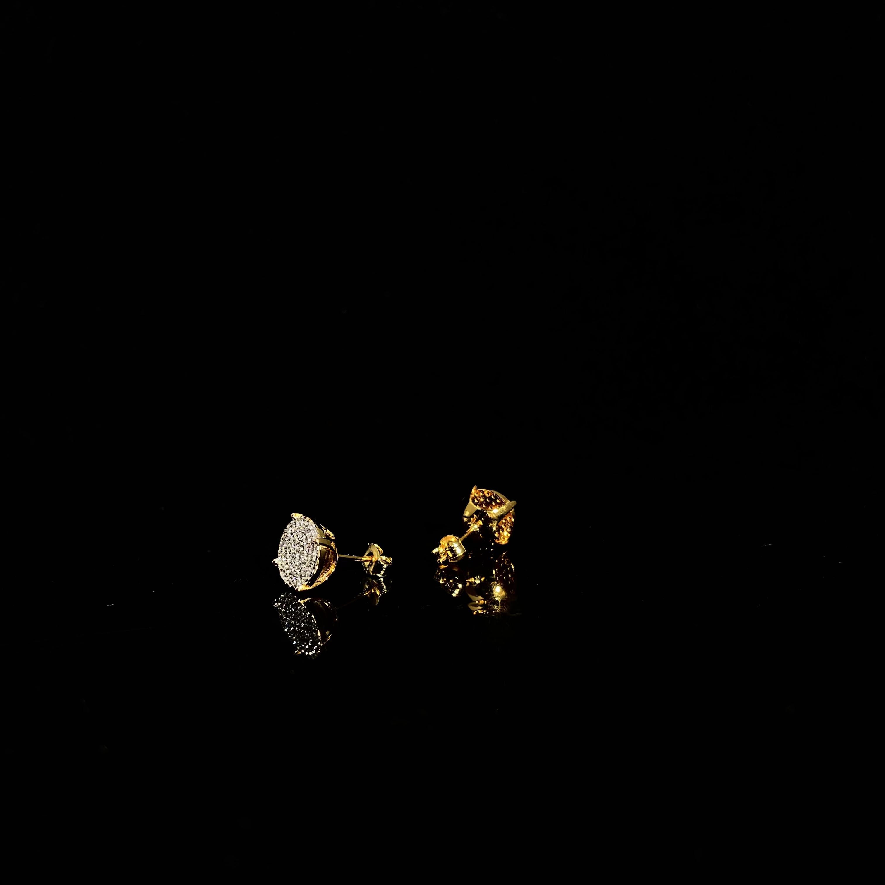 925 sterling silver round small Earrings - a pair