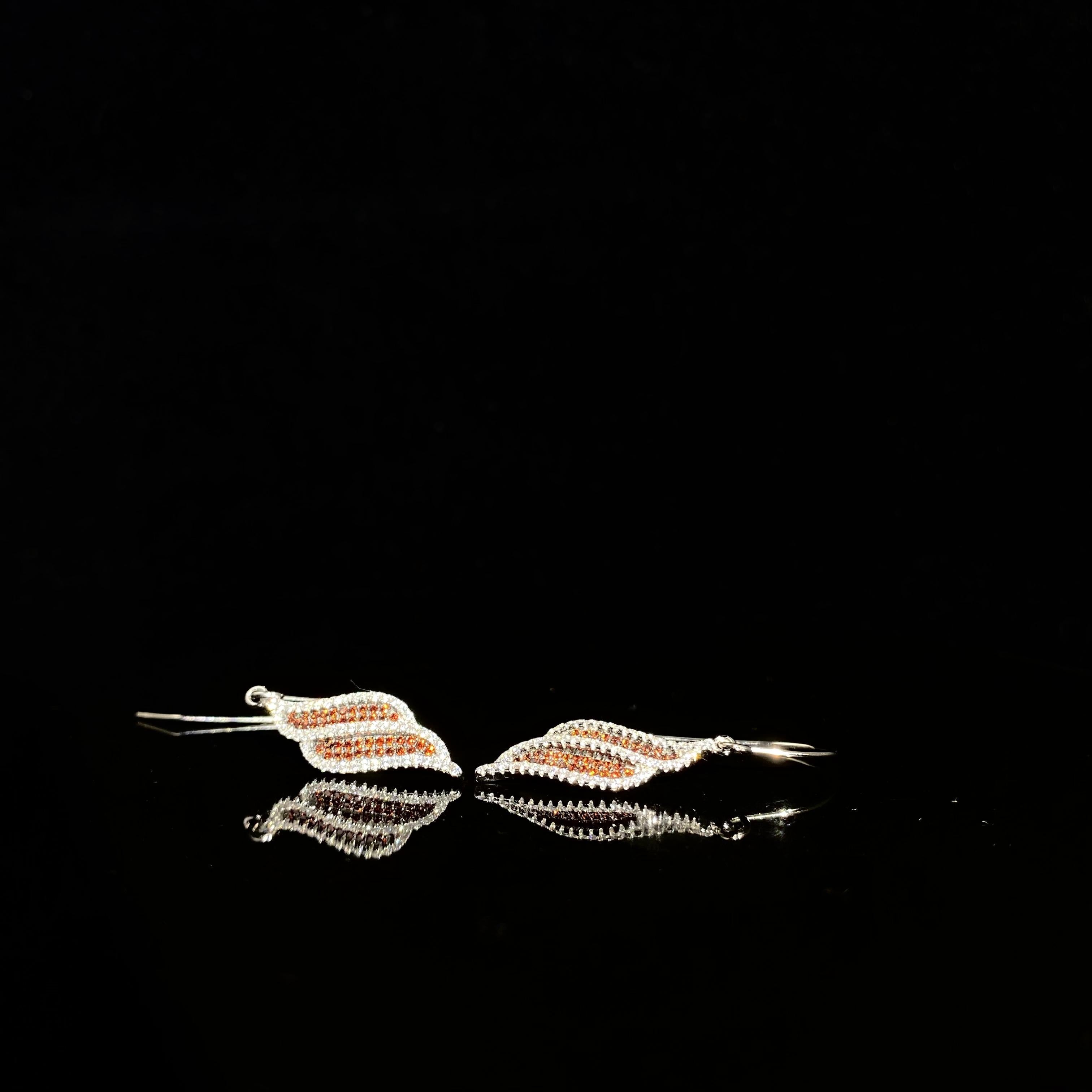 925 Silver Angel Wing Earrings - a pair