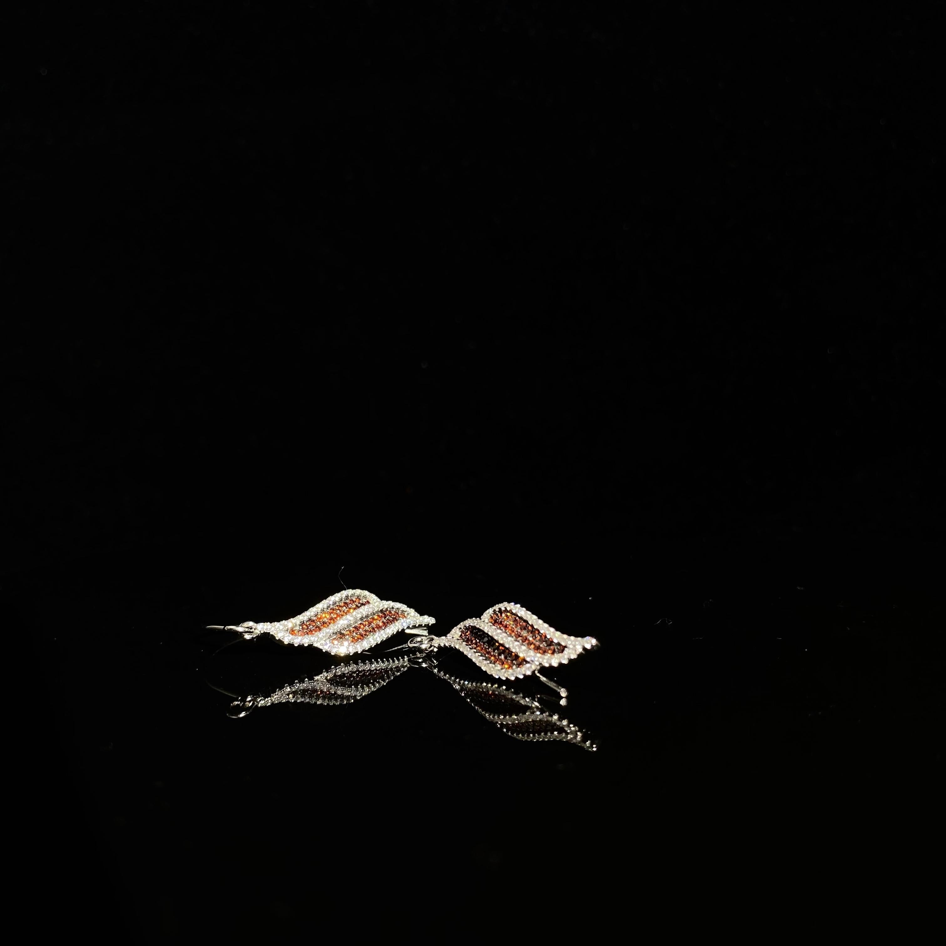 925 Silver Angel Wing Earrings - a pair
