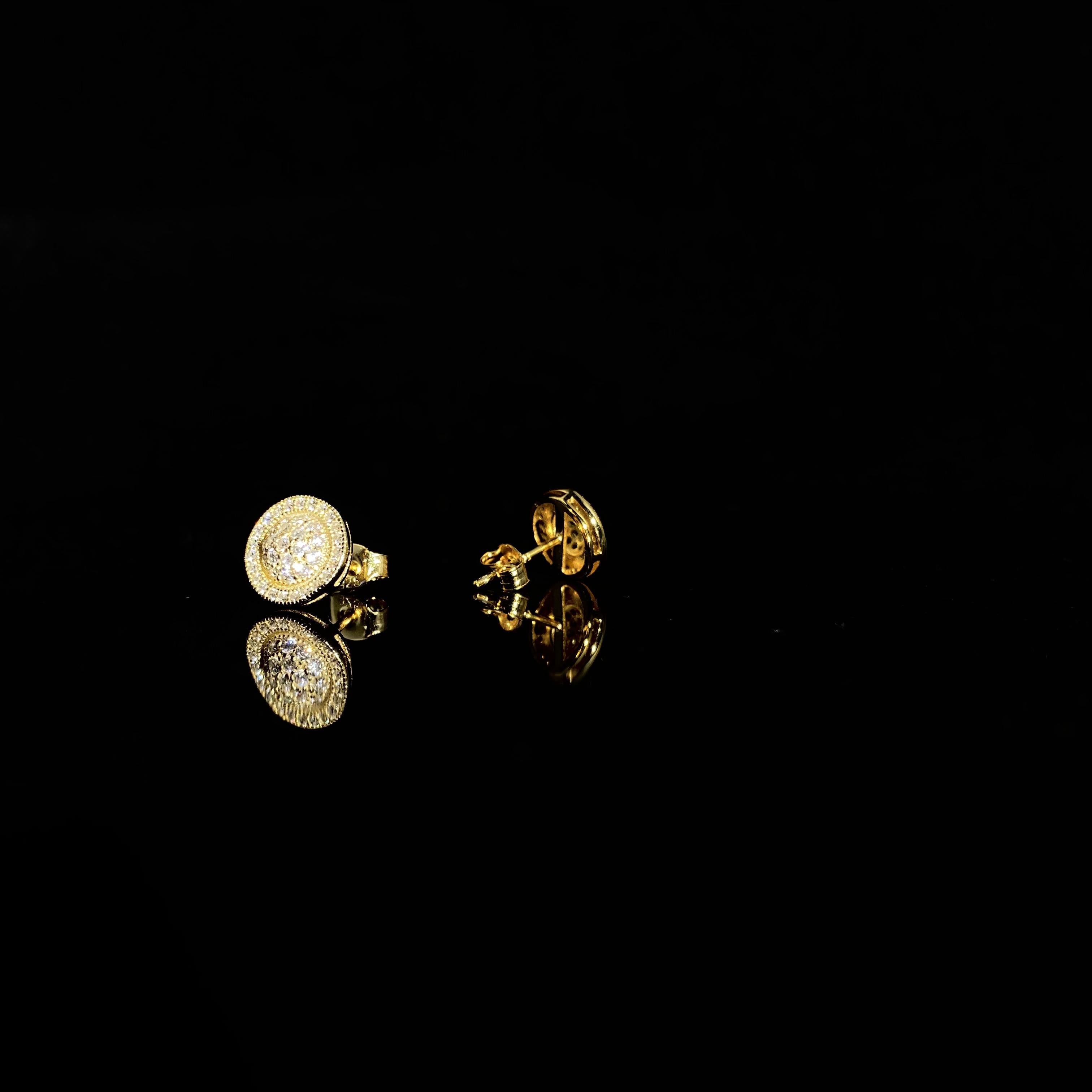 925 silver round arc men's Earrings - a pair
