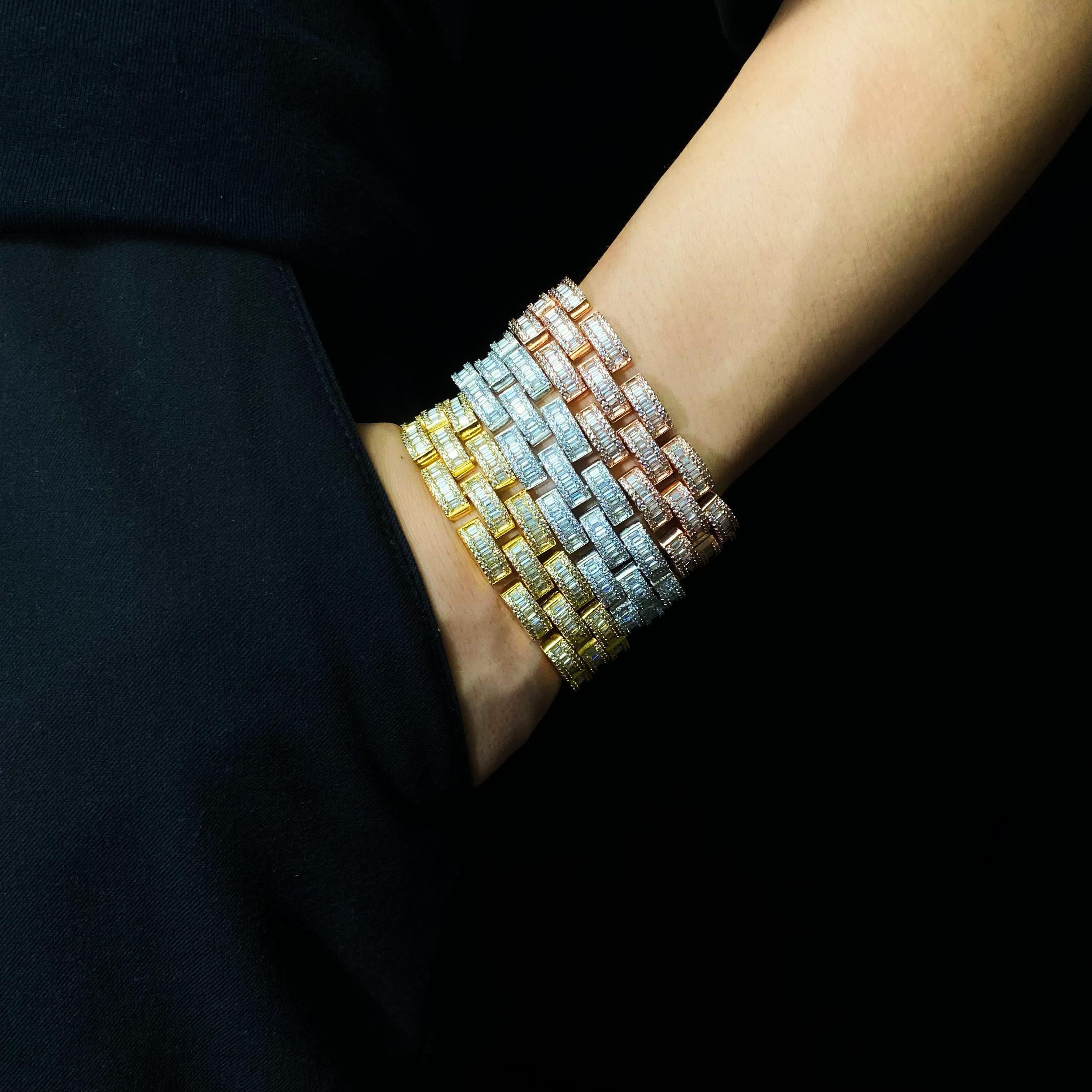 Baguette Razor Link Bracelet