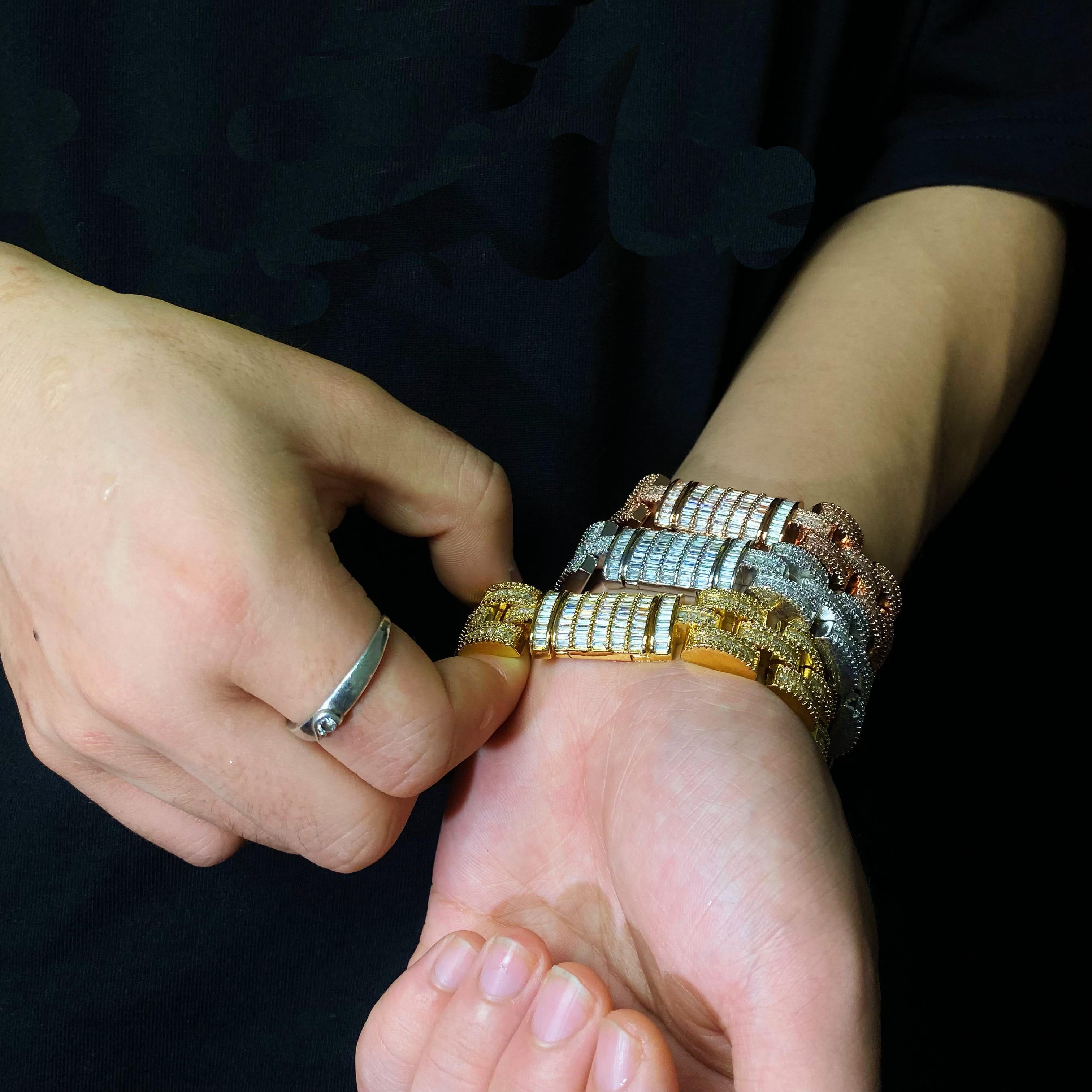 Baguette Razor Link Bracelet