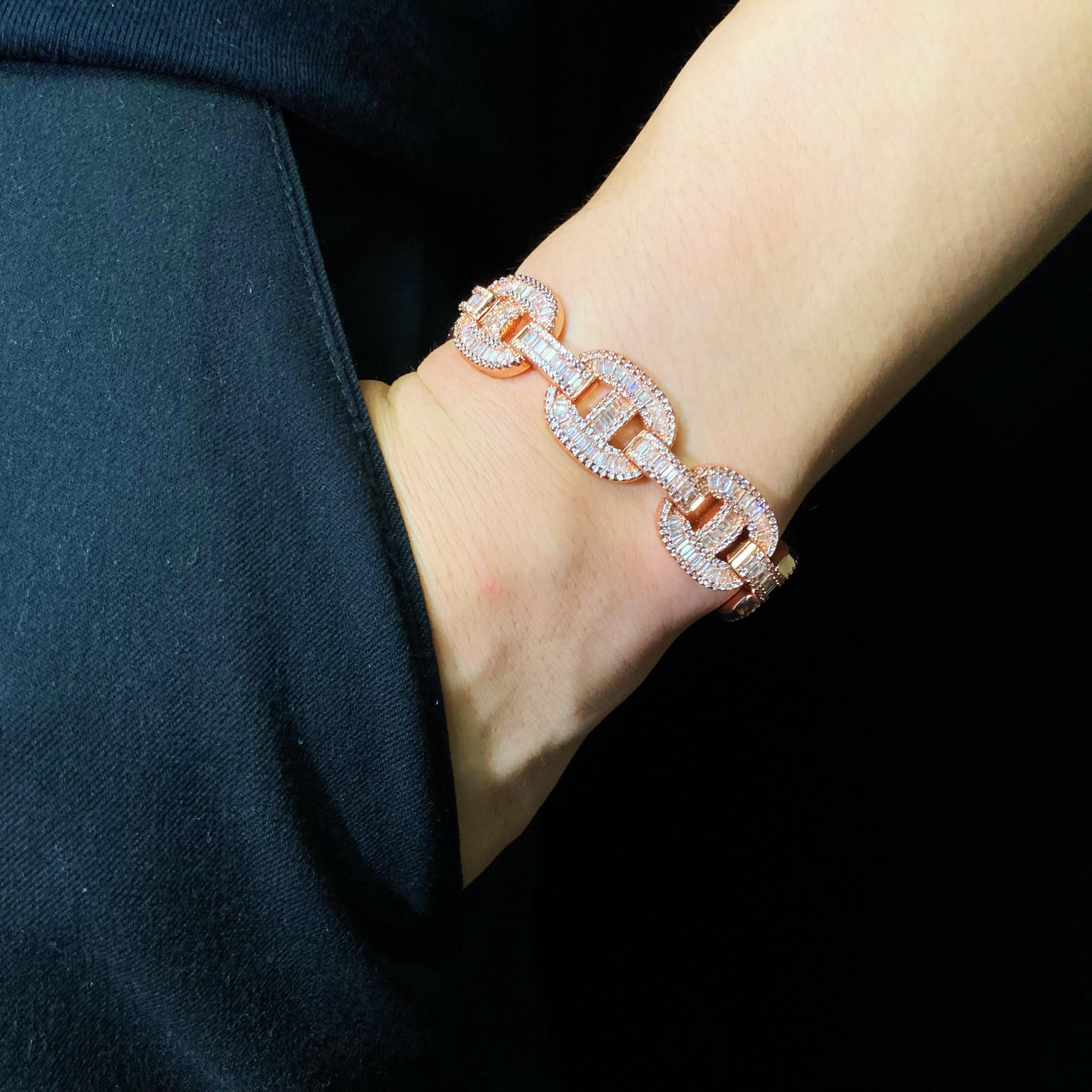 15mm Baguette Mariner Bracelet