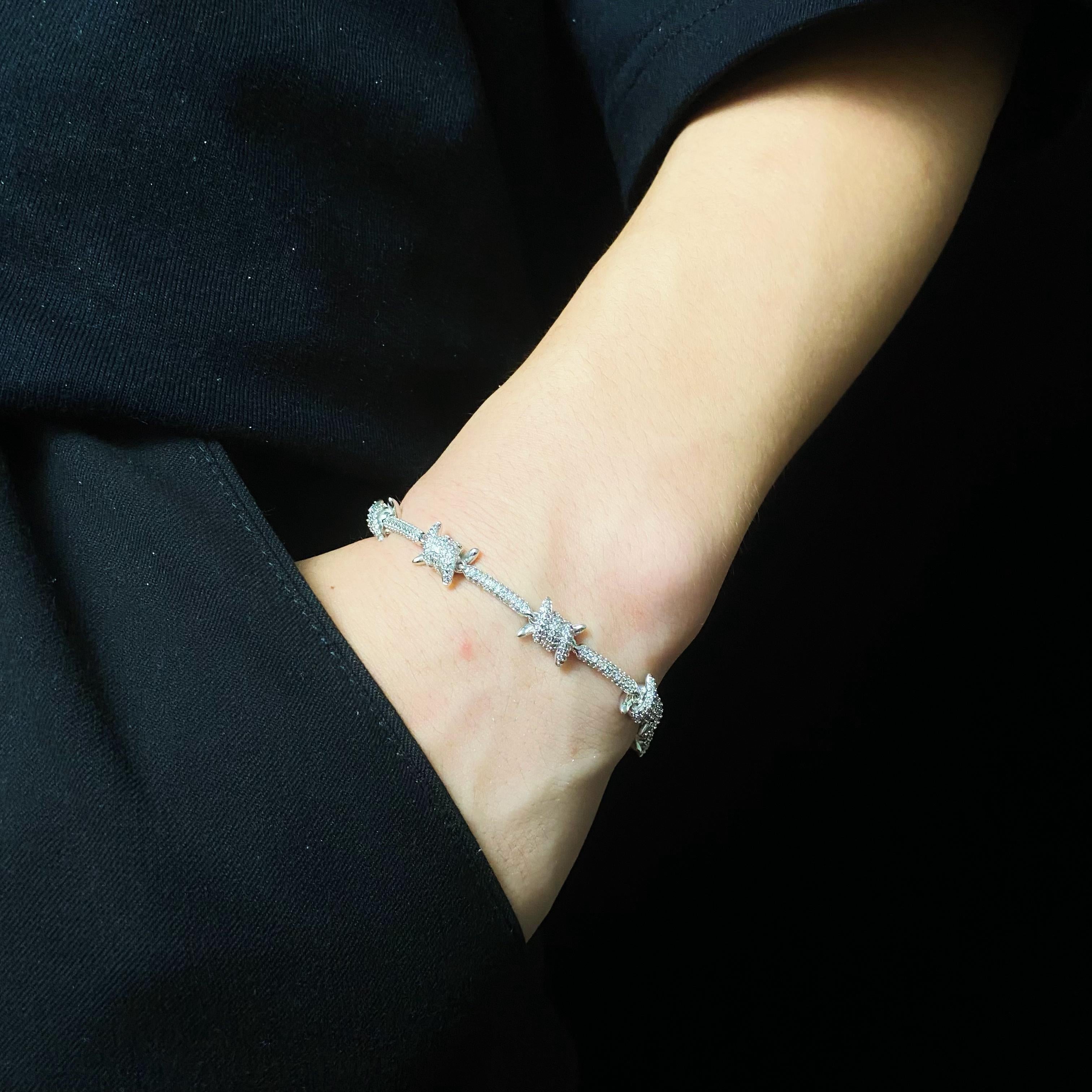 Diamond Barb Wire Bracelet
