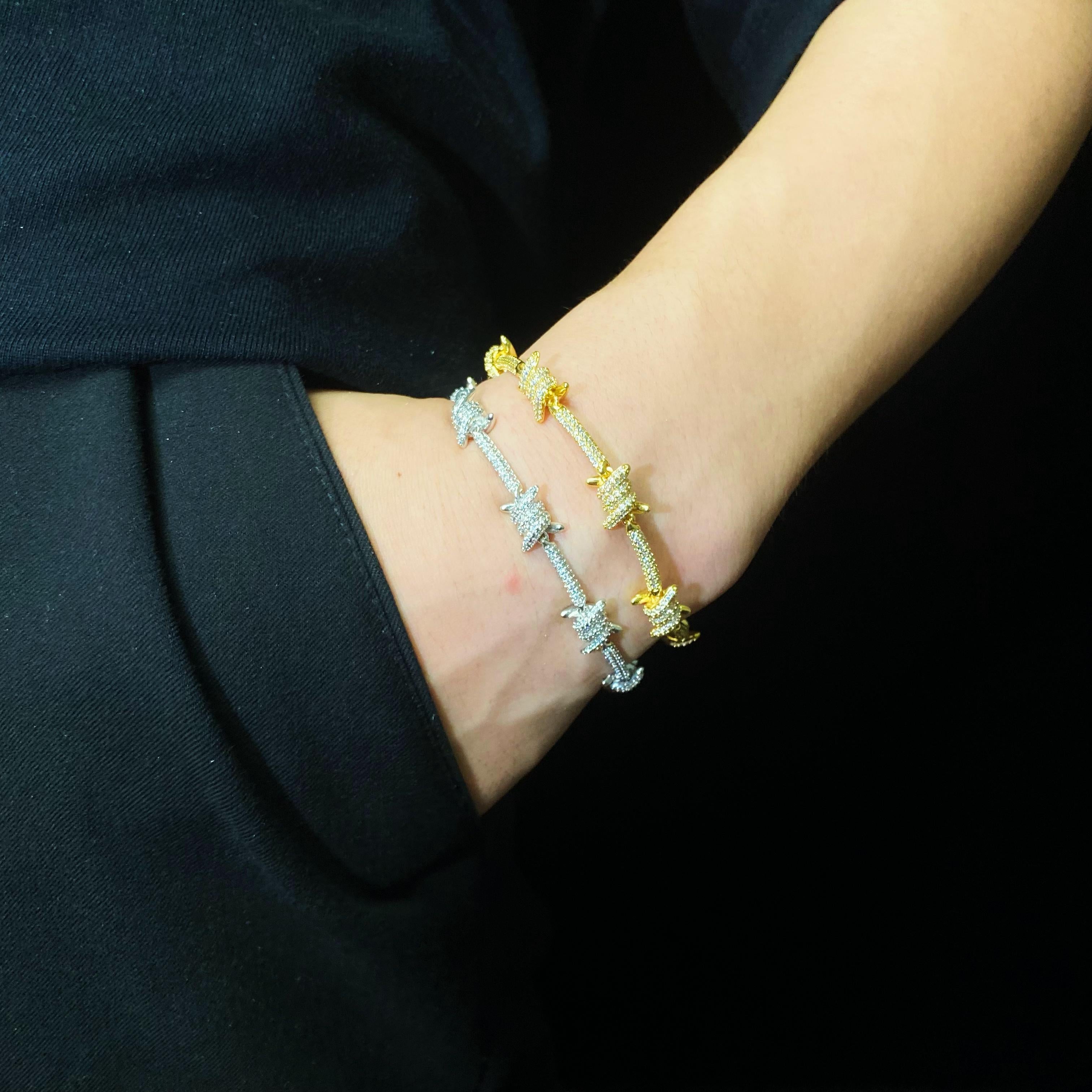 Diamond Barb Wire Bracelet
