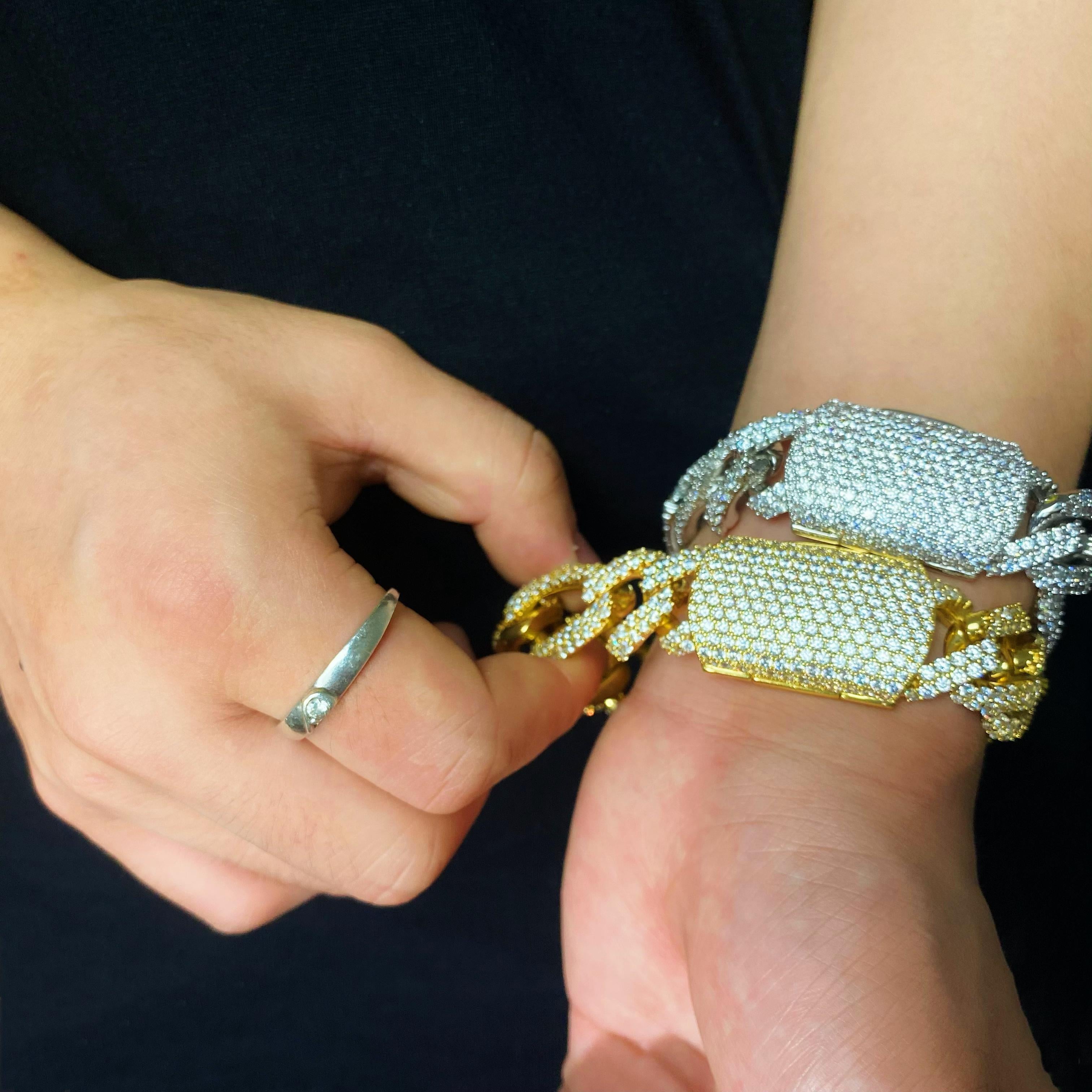 19mm Diamond Figaro Bracelet