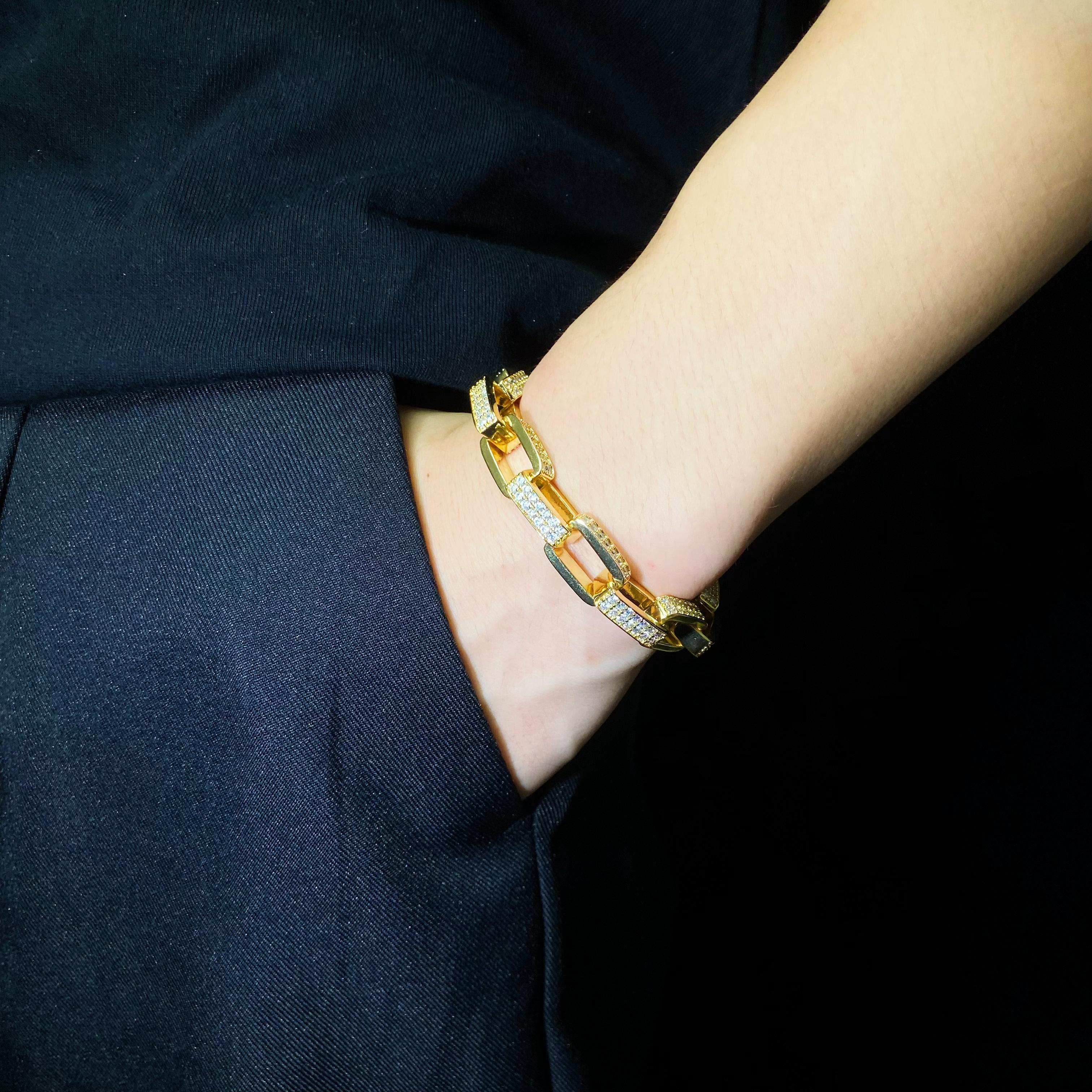 12mm Iced Hermes Bracelet