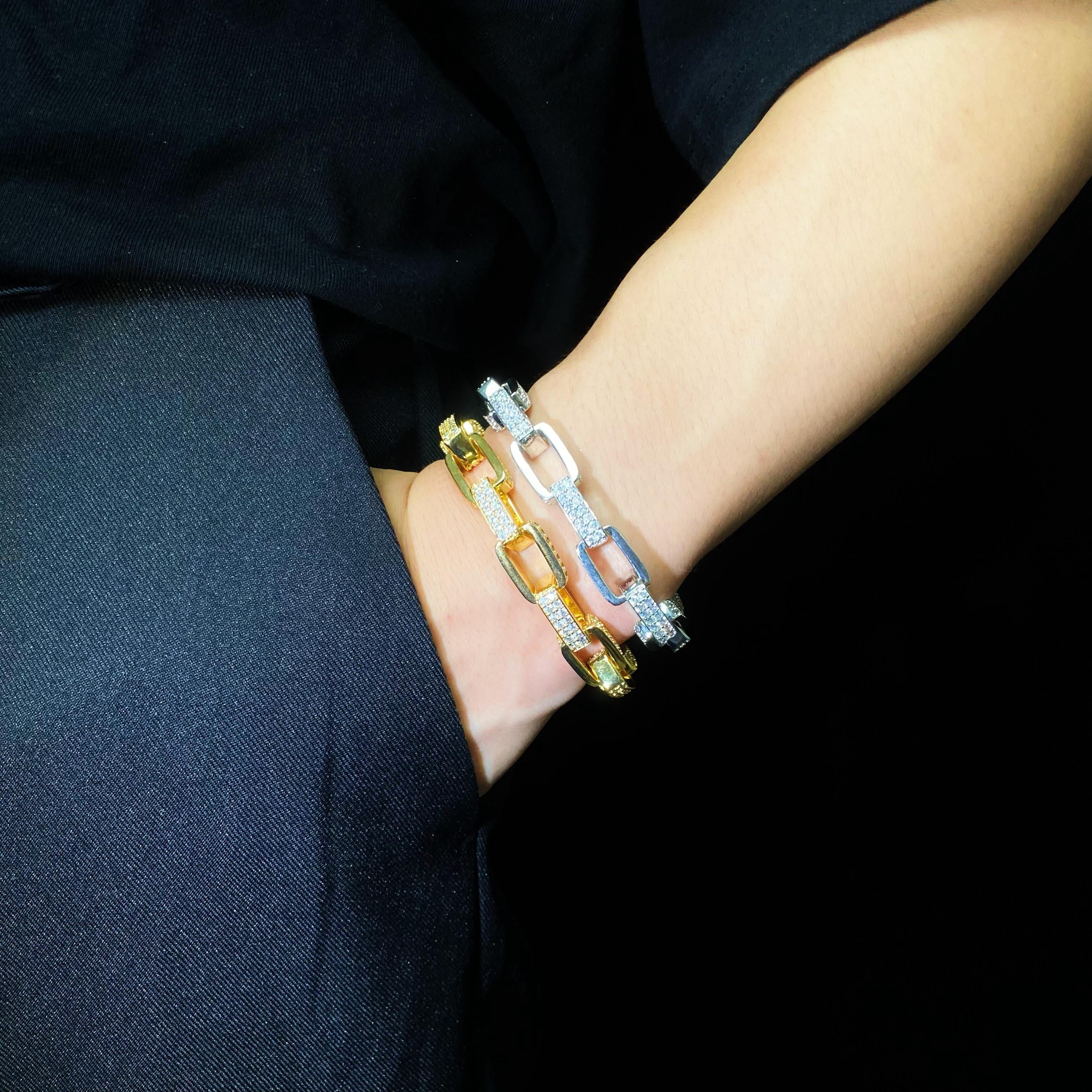 12mm Iced Hermes Bracelet