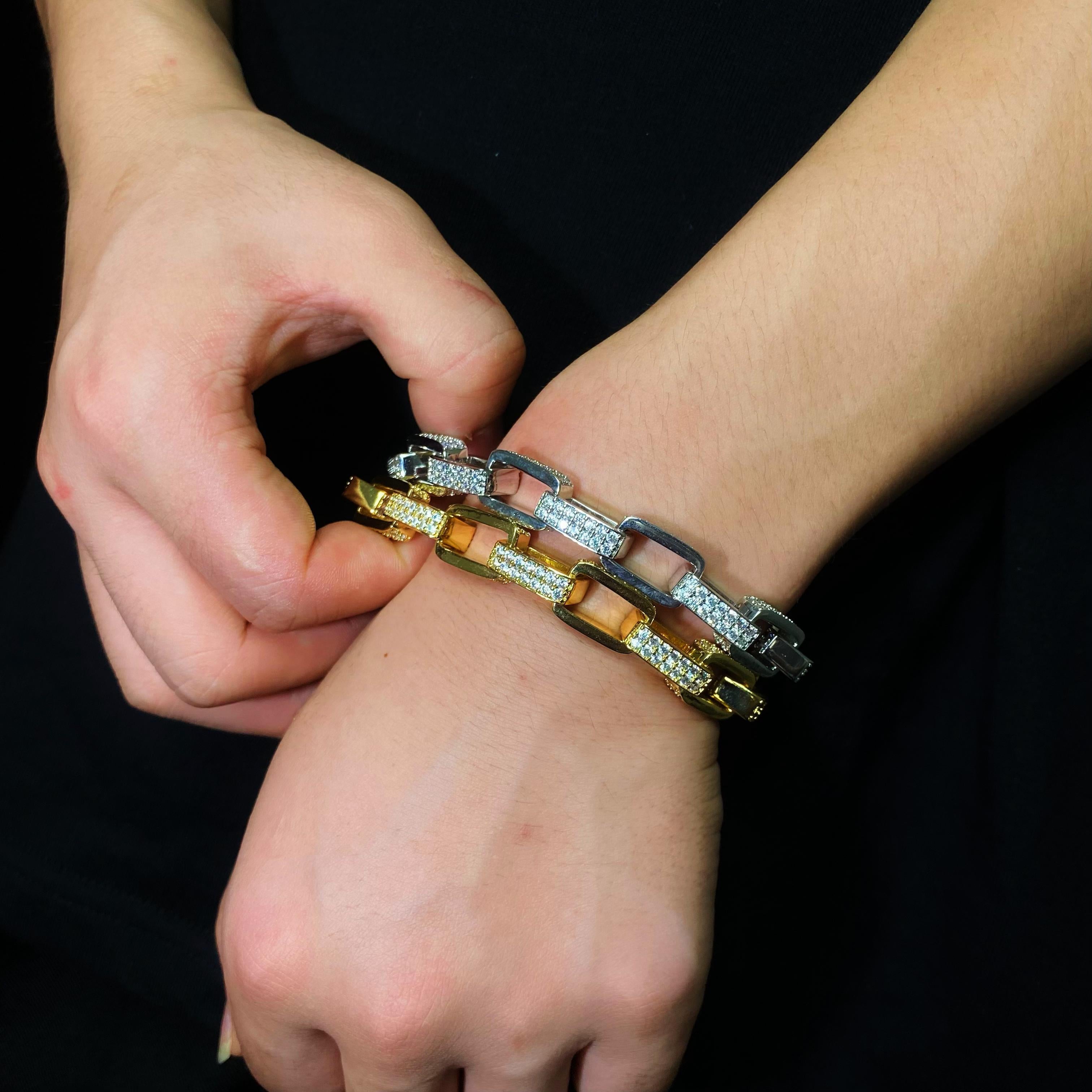 12mm Iced Hermes Bracelet