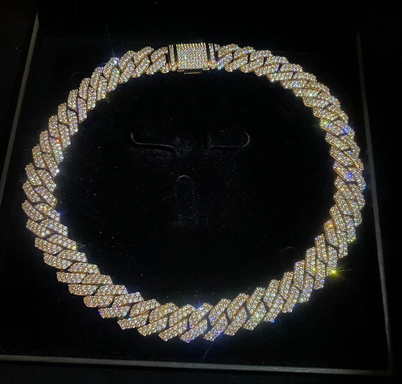 14mm Iced Prong Cuban Chain